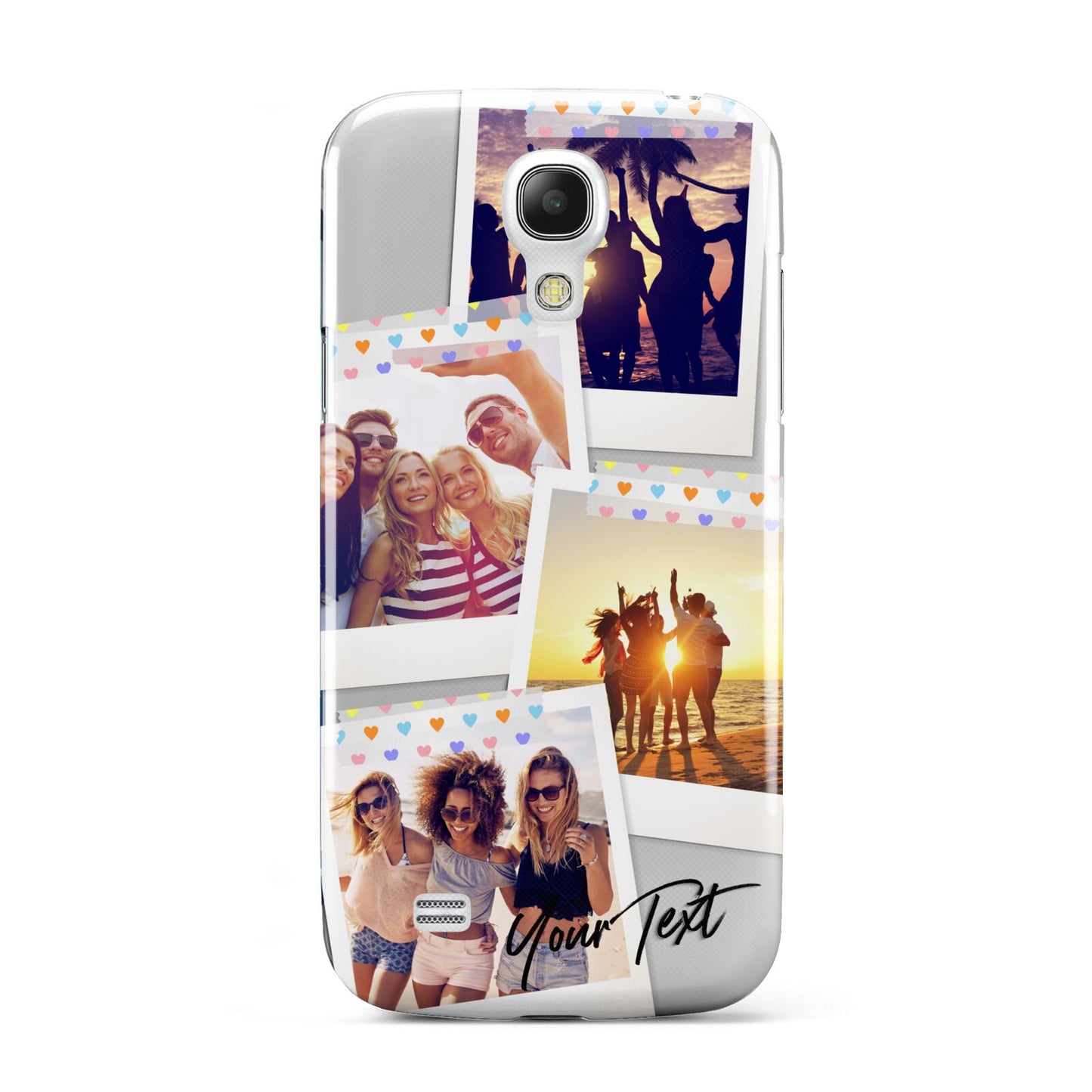 Heart Tape Photo with Text Samsung Galaxy S4 Mini Case