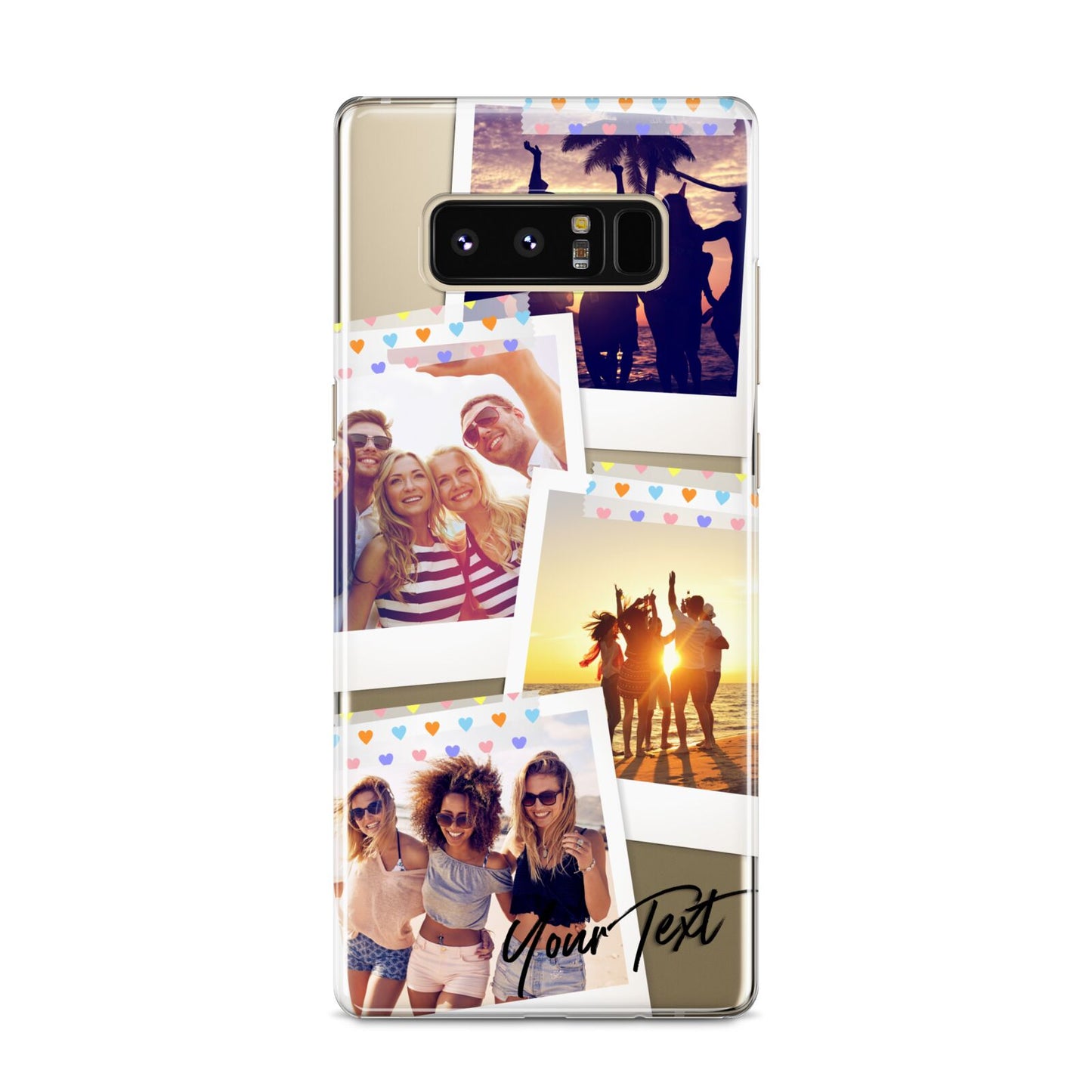 Heart Tape Photo with Text Samsung Galaxy S8 Case