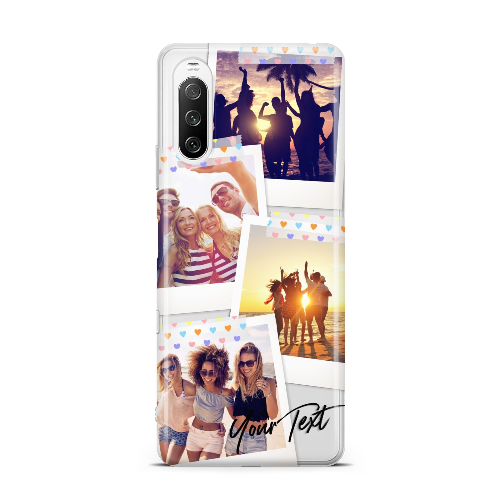 Heart Tape Photo with Text Sony Xperia 10 III Case