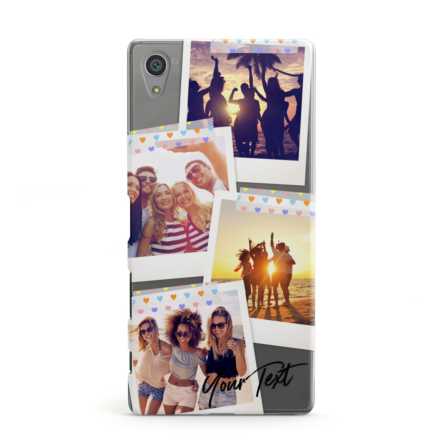 Heart Tape Photo with Text Sony Xperia Case