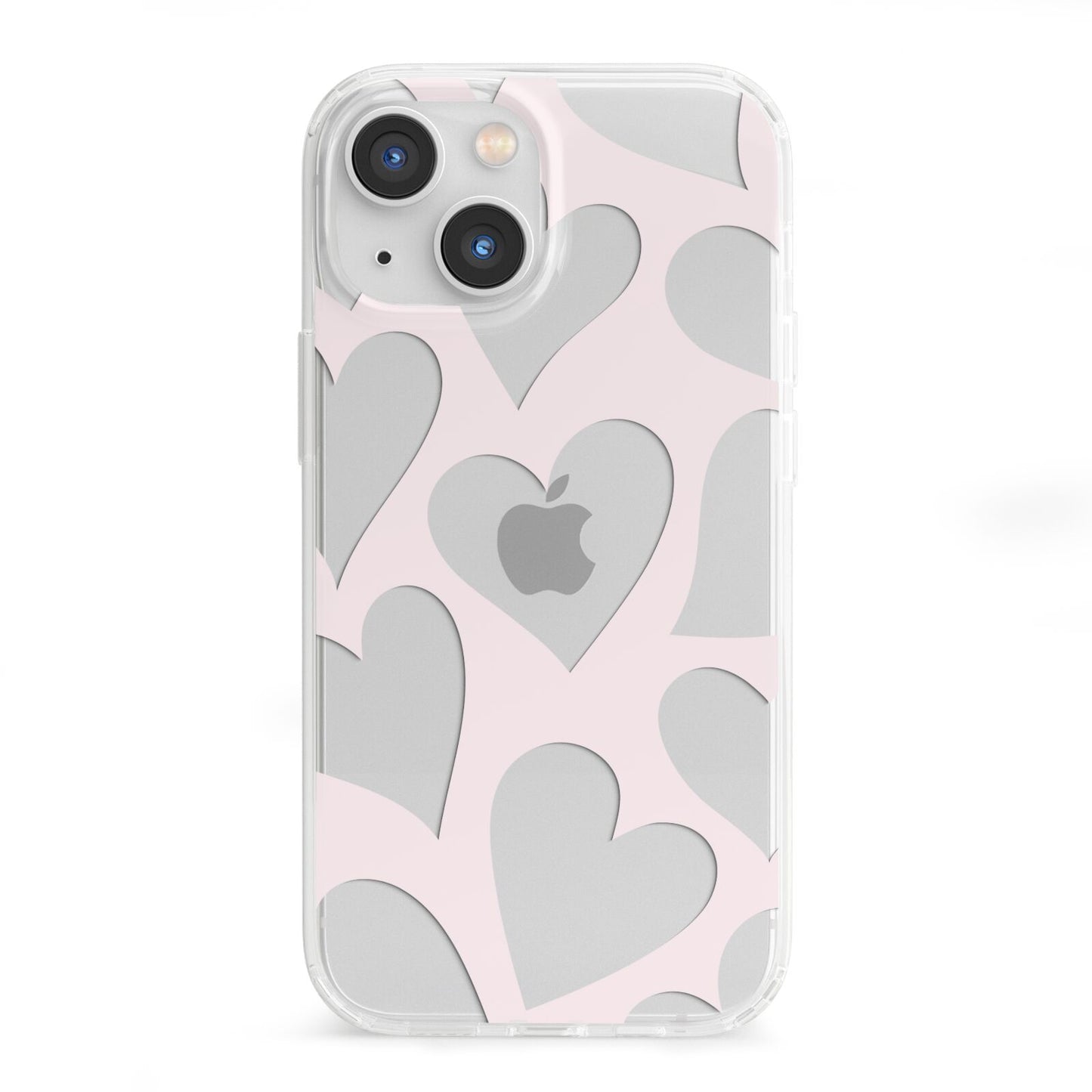 Heart iPhone 13 Mini Clear Bumper Case