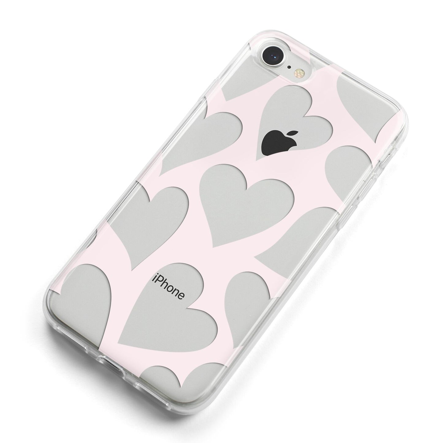 Heart iPhone 8 Bumper Case on Silver iPhone Alternative Image