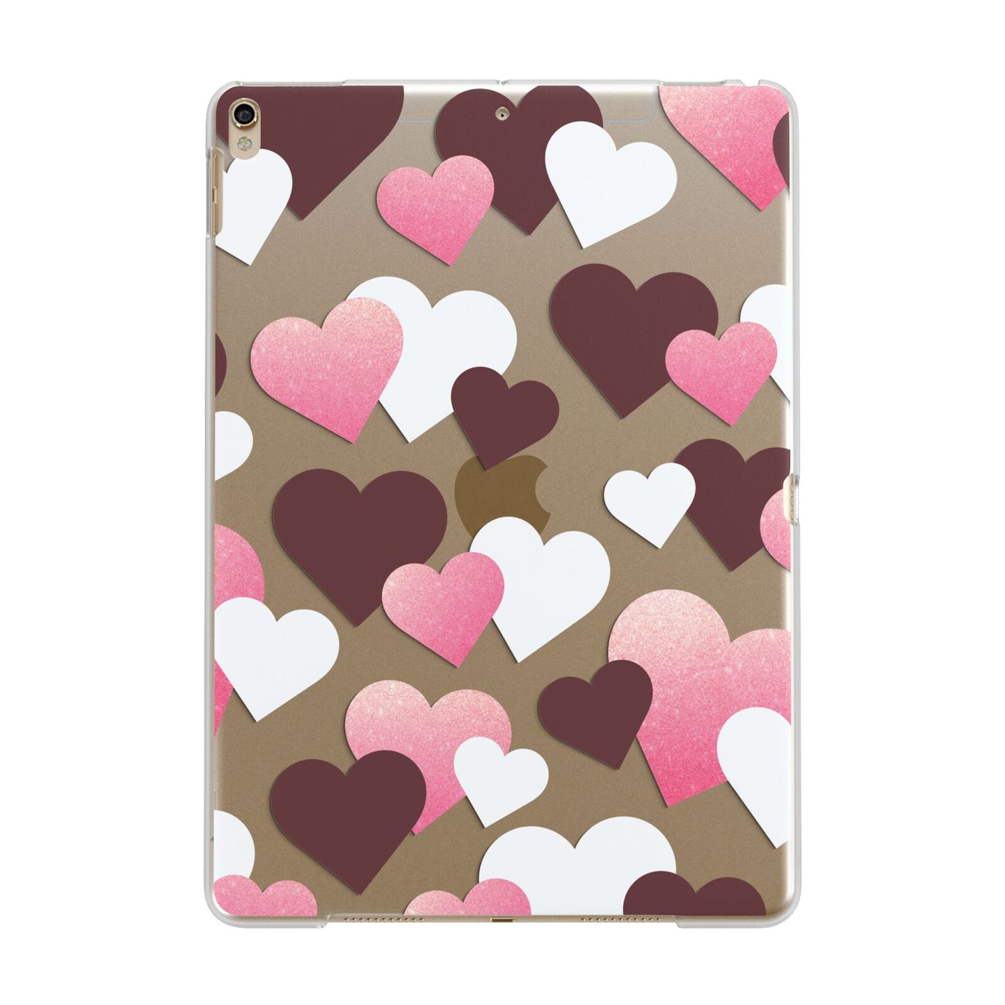 Hearts Apple iPad Gold Case