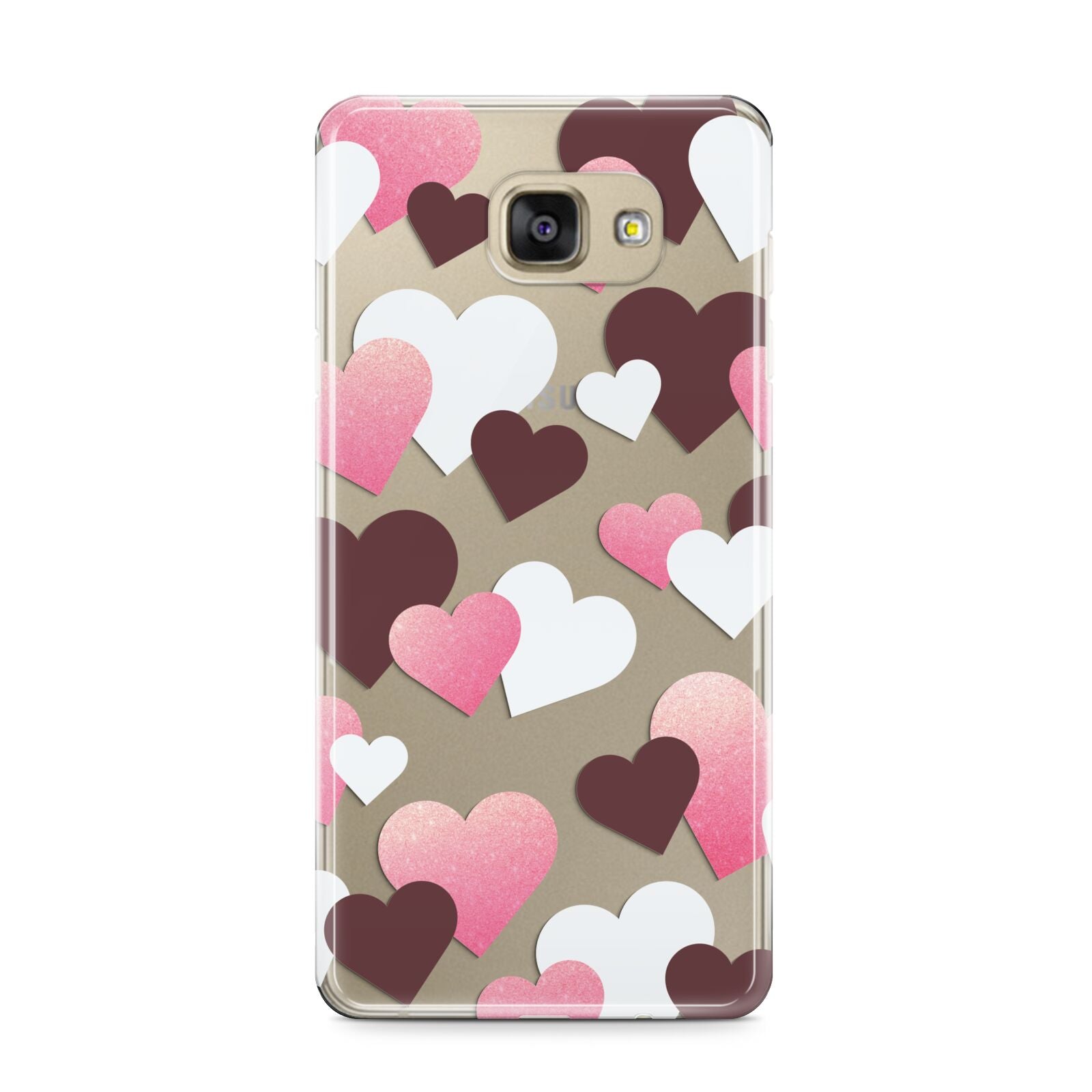 Hearts Samsung Galaxy A9 2016 Case on gold phone