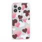 Hearts iPhone 13 Pro Clear Bumper Case