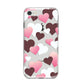 Hearts iPhone 8 Bumper Case on Silver iPhone