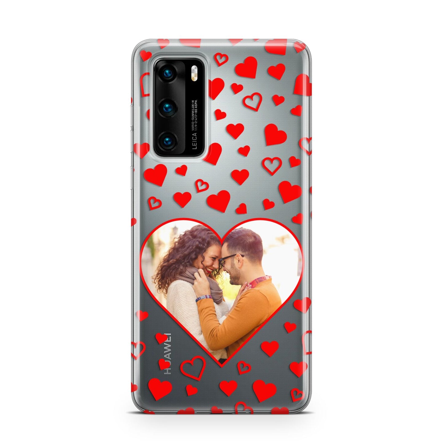 Hearts with Photo Huawei P40 Phone Case