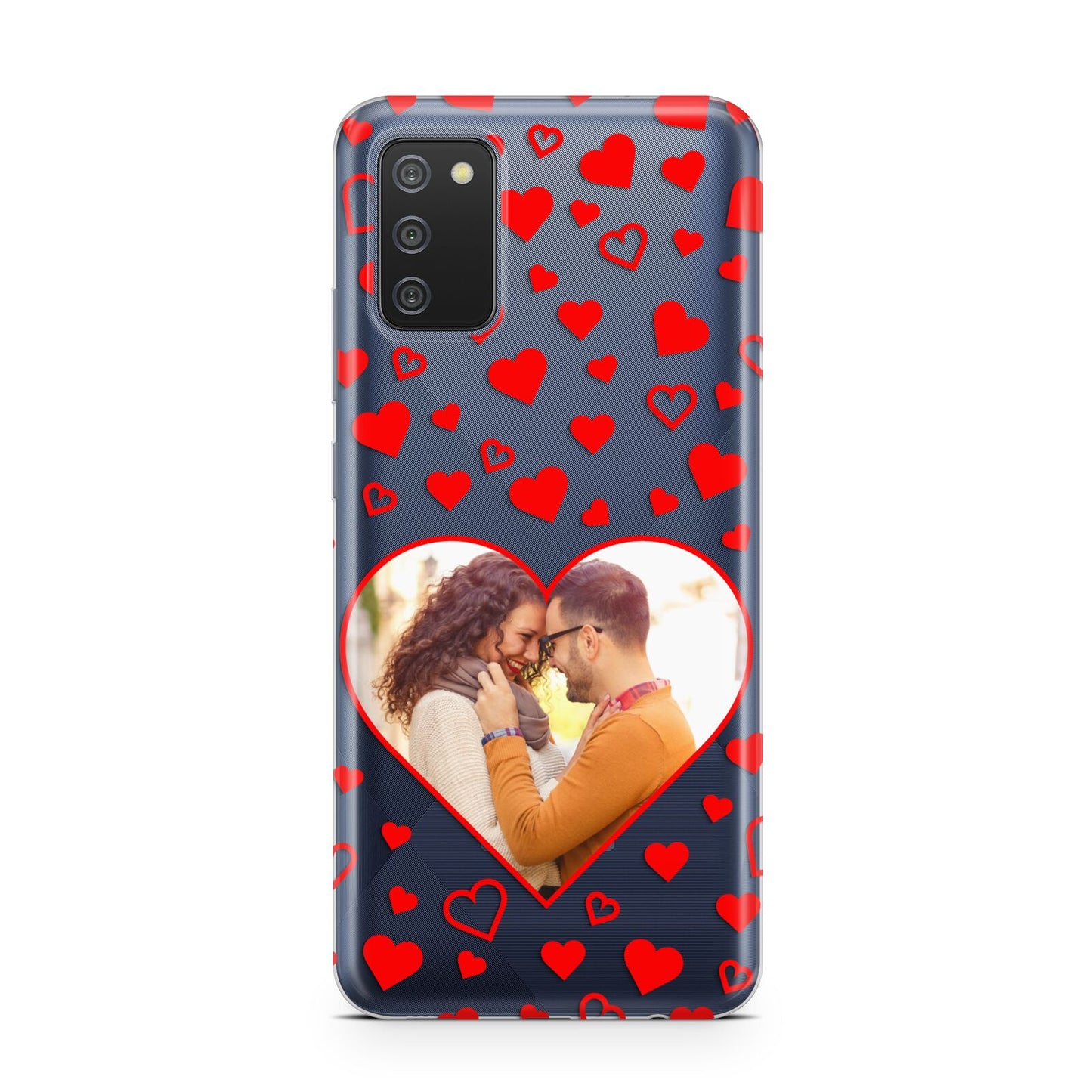 Hearts with Photo Samsung A02s Case