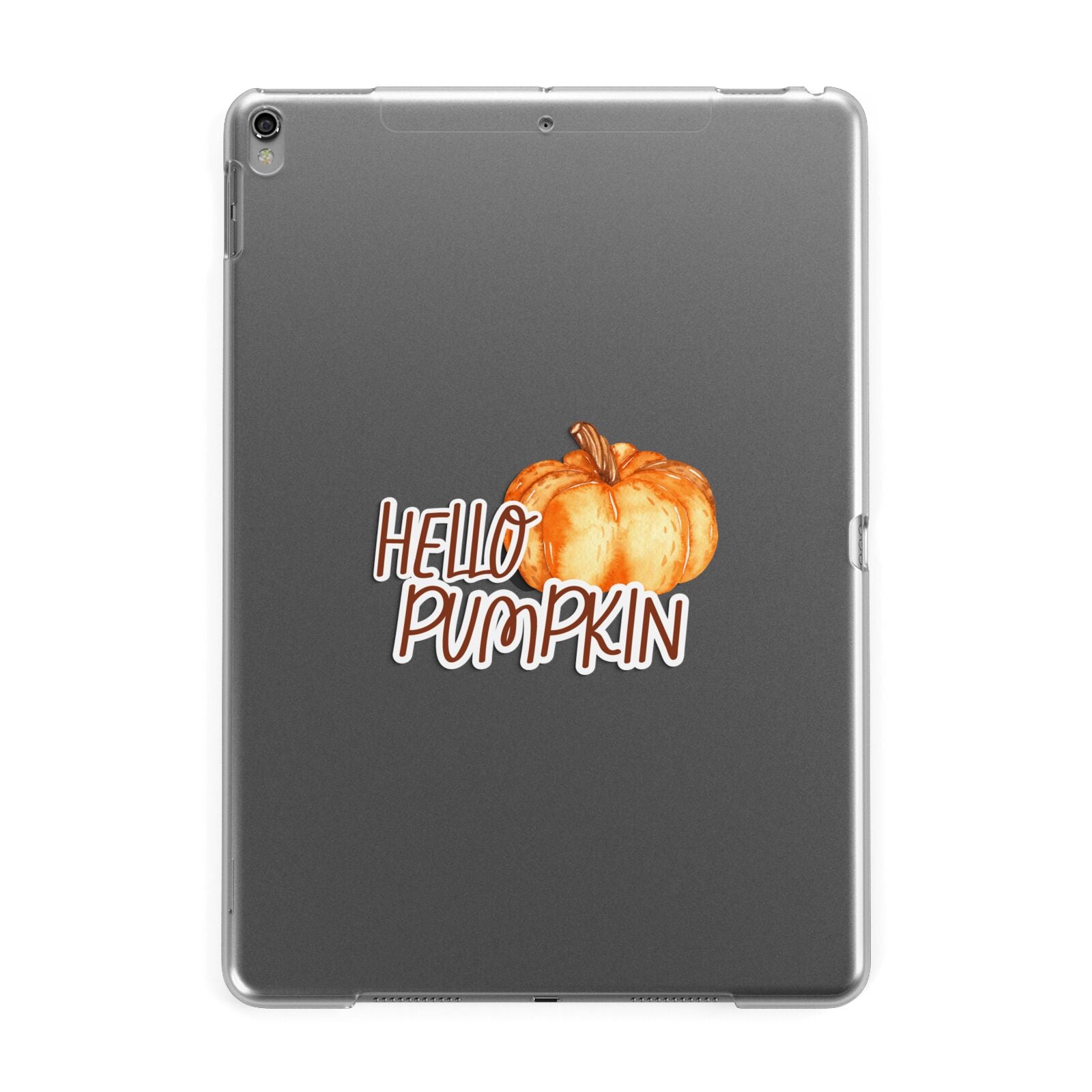 Hello Pumpkin Apple iPad Grey Case