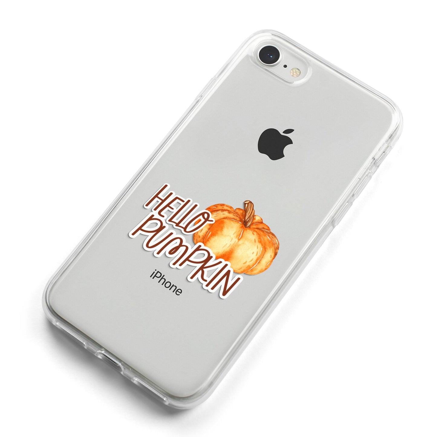 Hello Pumpkin iPhone 8 Bumper Case on Silver iPhone Alternative Image