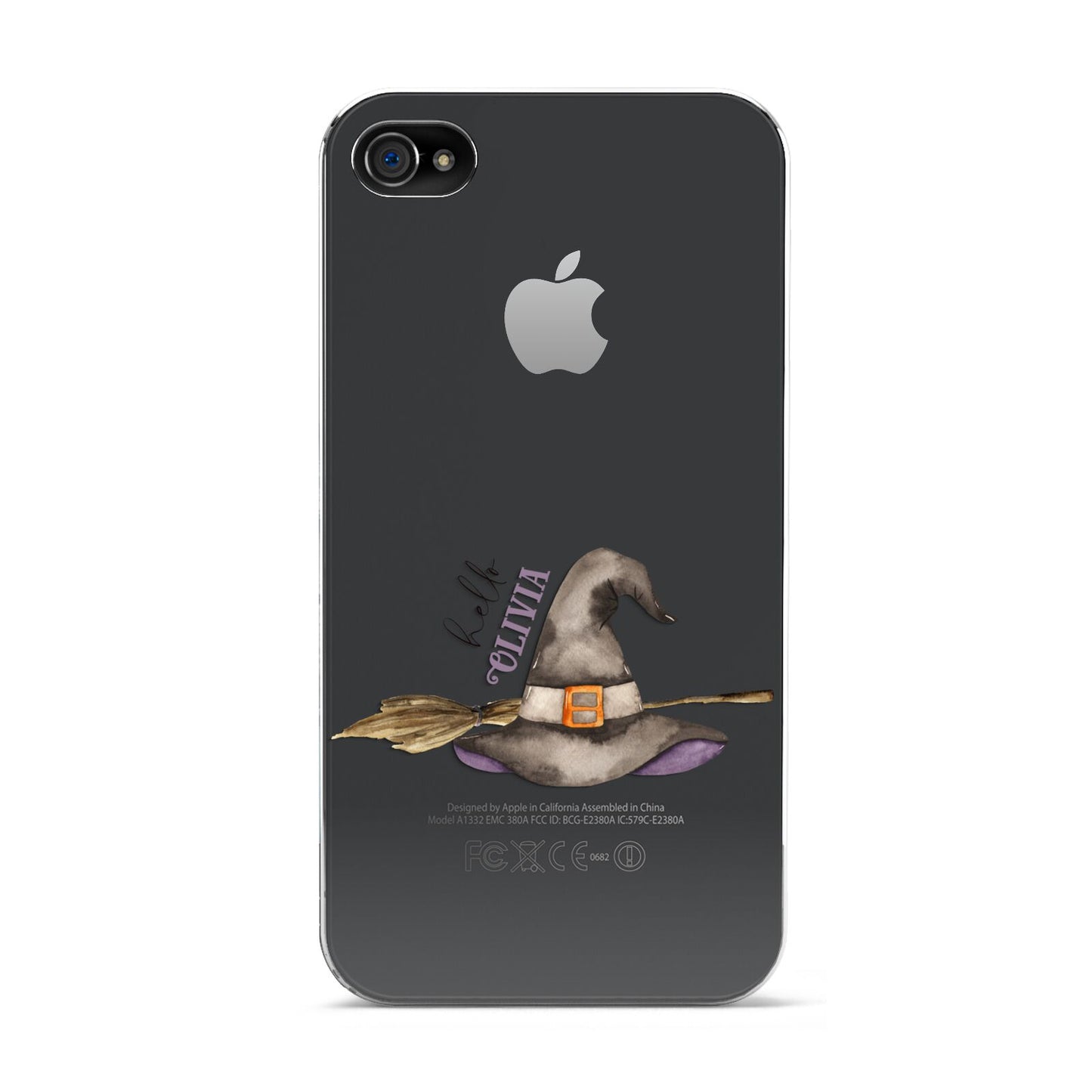 Hello Witch Hat Personalised Apple iPhone 4s Case