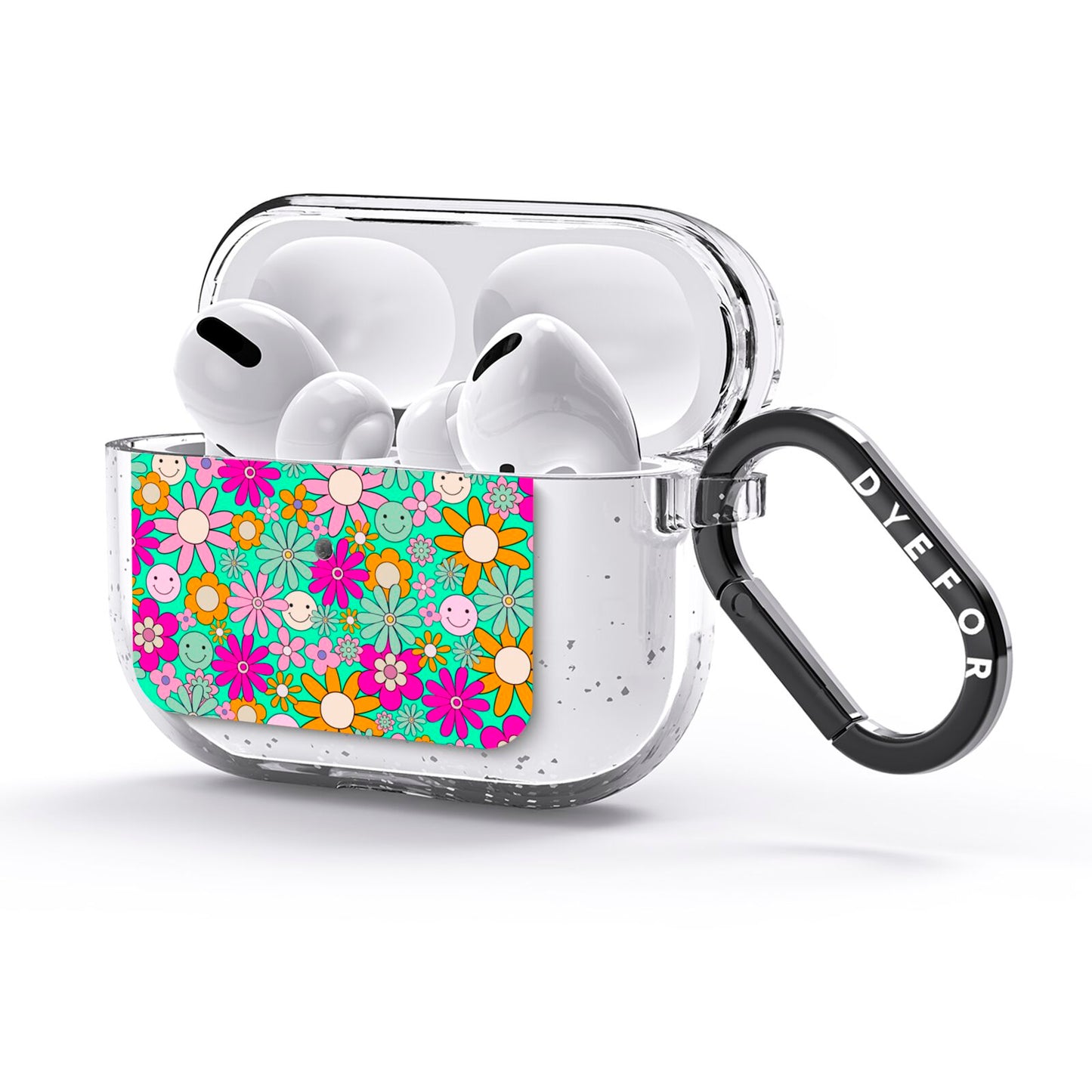 Hippy Floral AirPods Glitter Case 3rd Gen Side Image