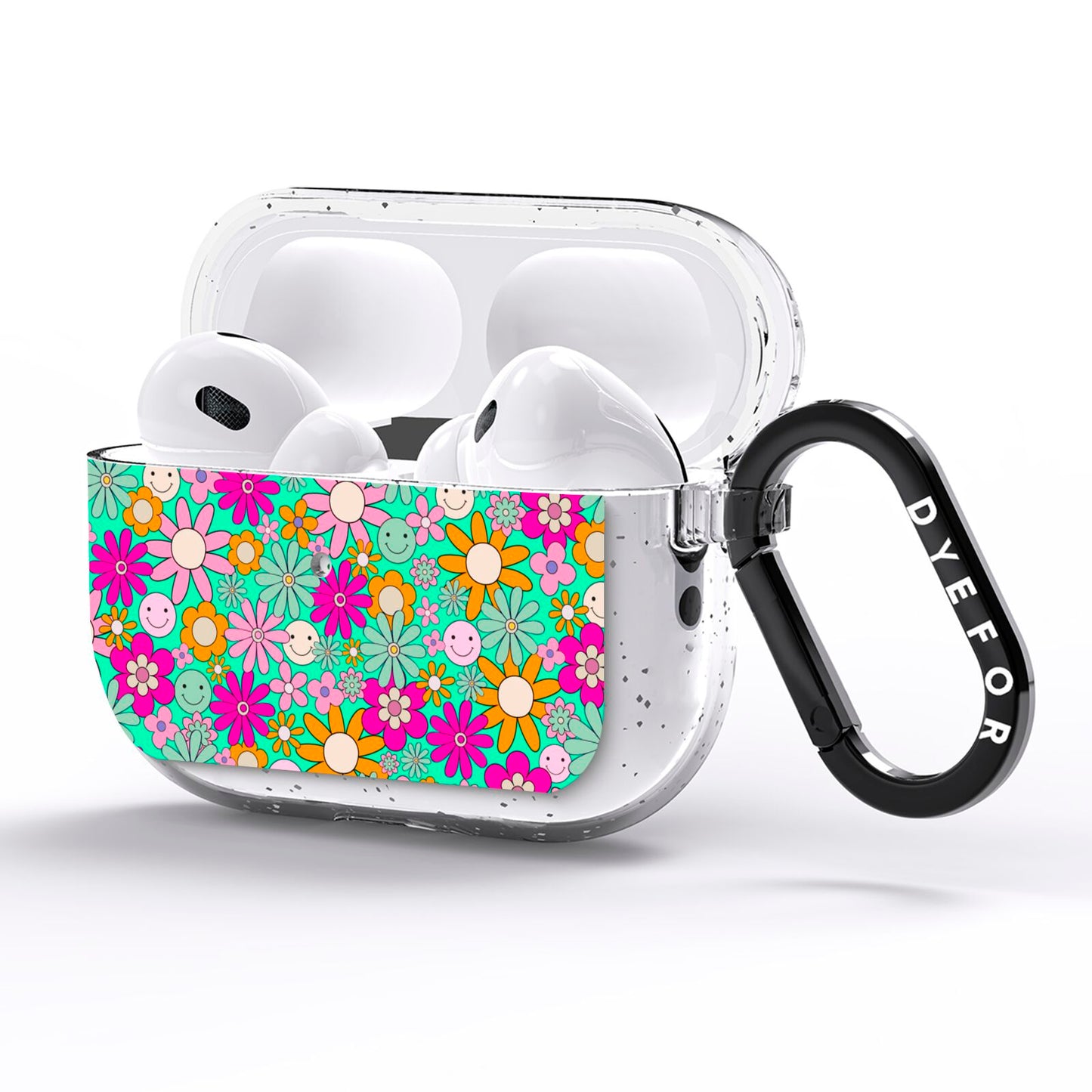 Hippy Floral AirPods Pro Glitter Case Side Image