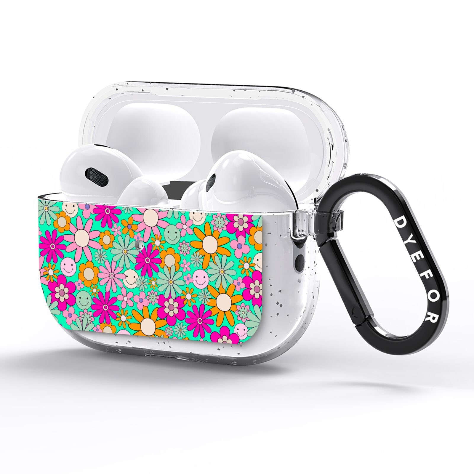 Hippy Floral AirPods Pro Glitter Case Side Image