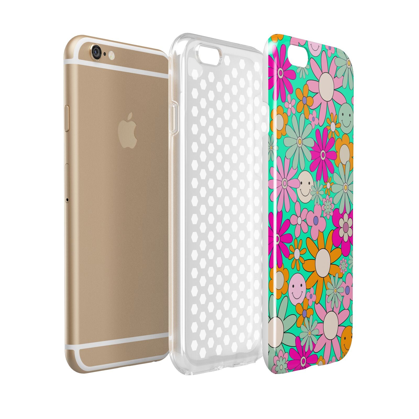 Hippy Floral Apple iPhone 6 3D Tough Case Expanded view