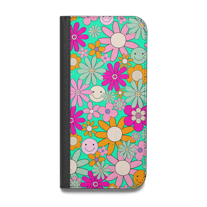 Hippy Floral Vegan Leather Flip iPhone Case