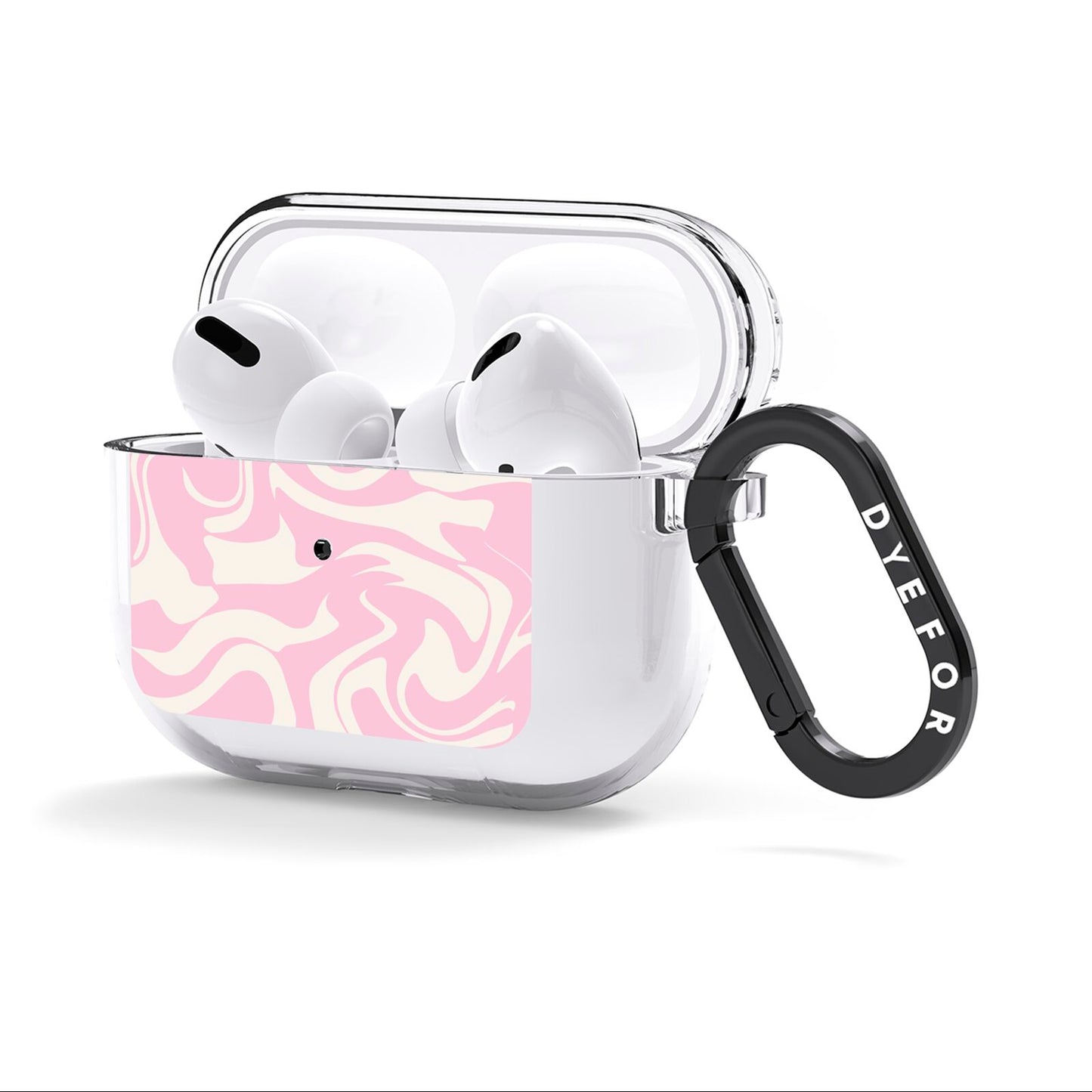 Hippy Swirl AirPods Clear Case 3rd Gen Side Image