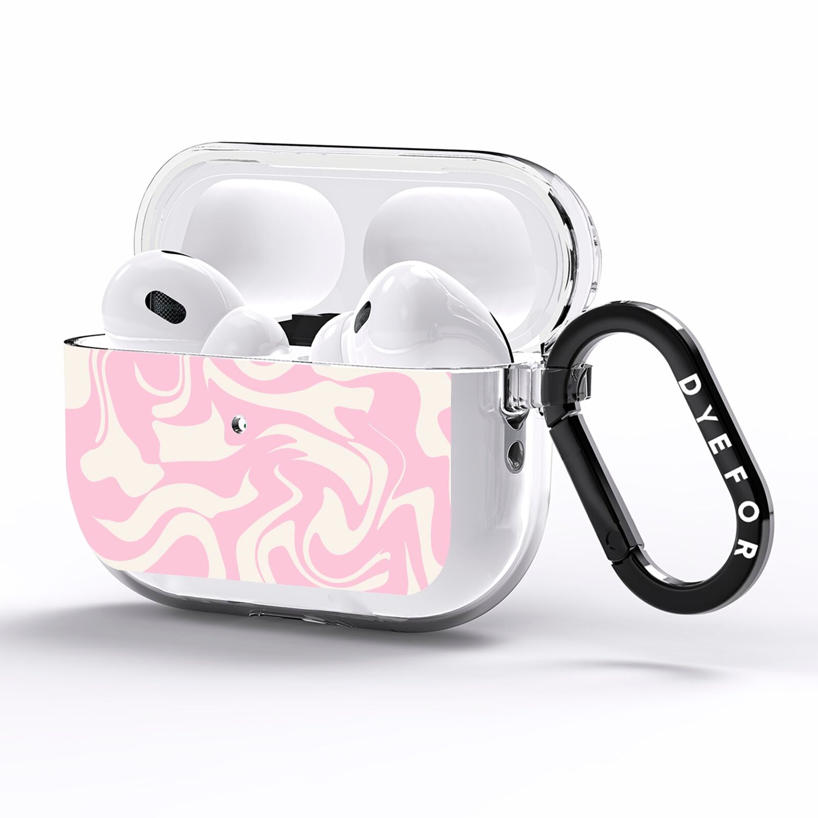 Hippy Swirl AirPods Pro Clear Case Side Image