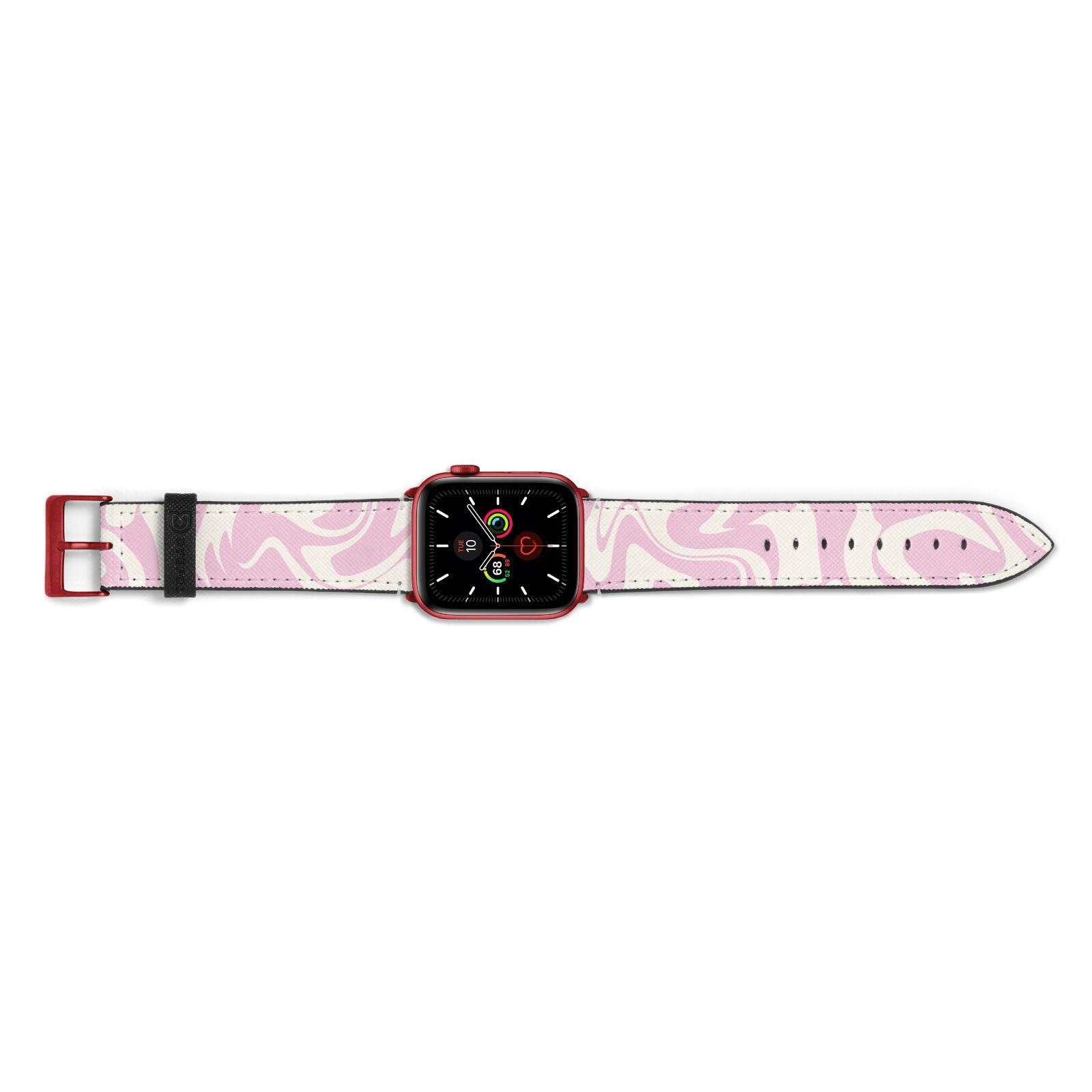 Hippy Swirl Apple Watch Strap Landscape Image Red Hardware