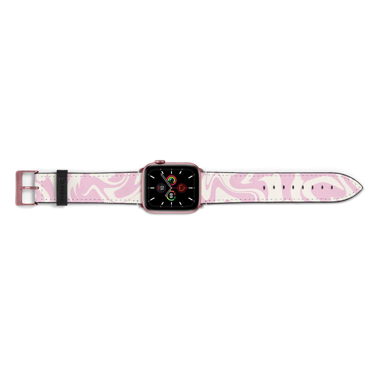 Hippy Swirl Apple Watch Strap Landscape Image Rose Gold Hardware