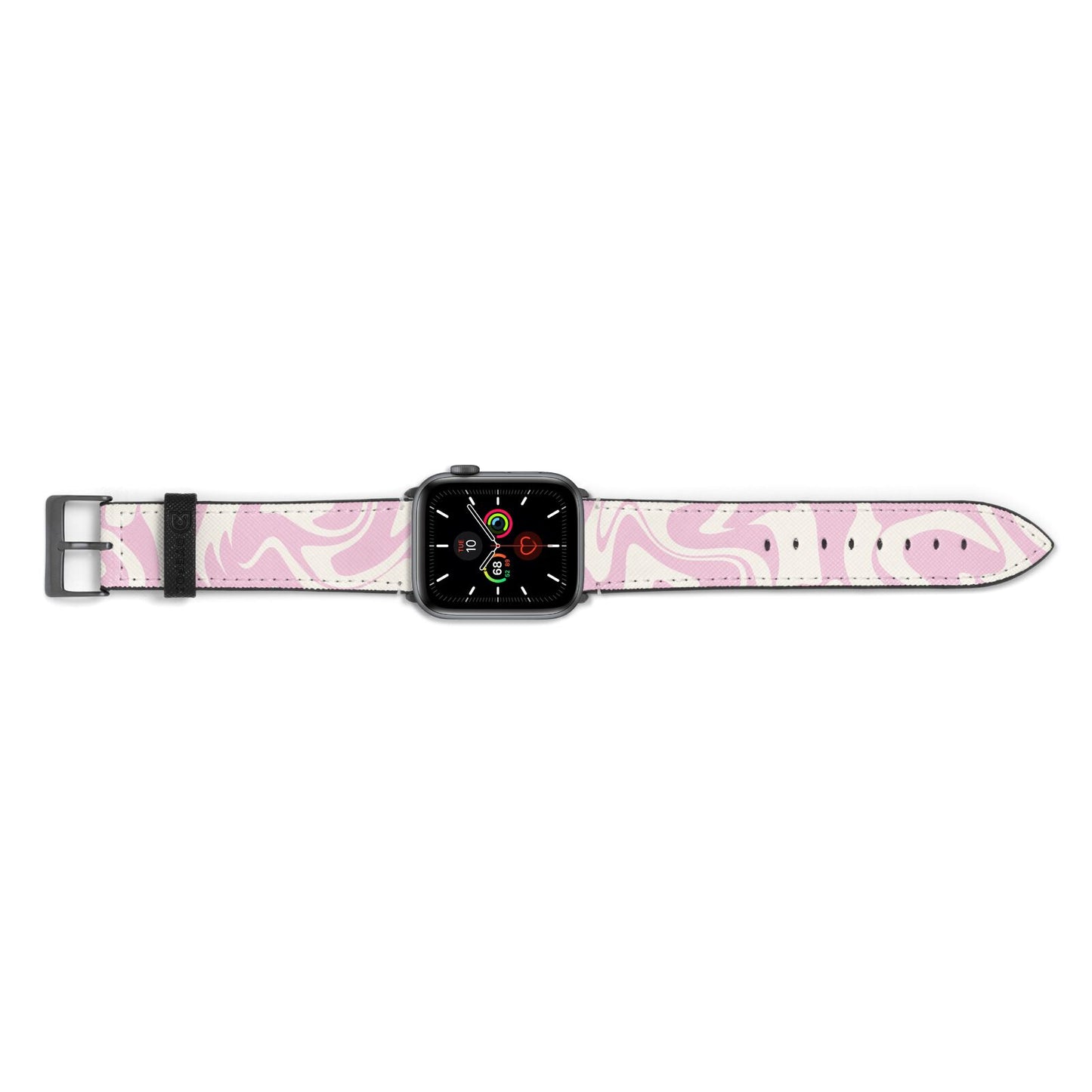 Hippy Swirl Apple Watch Strap Landscape Image Space Grey Hardware