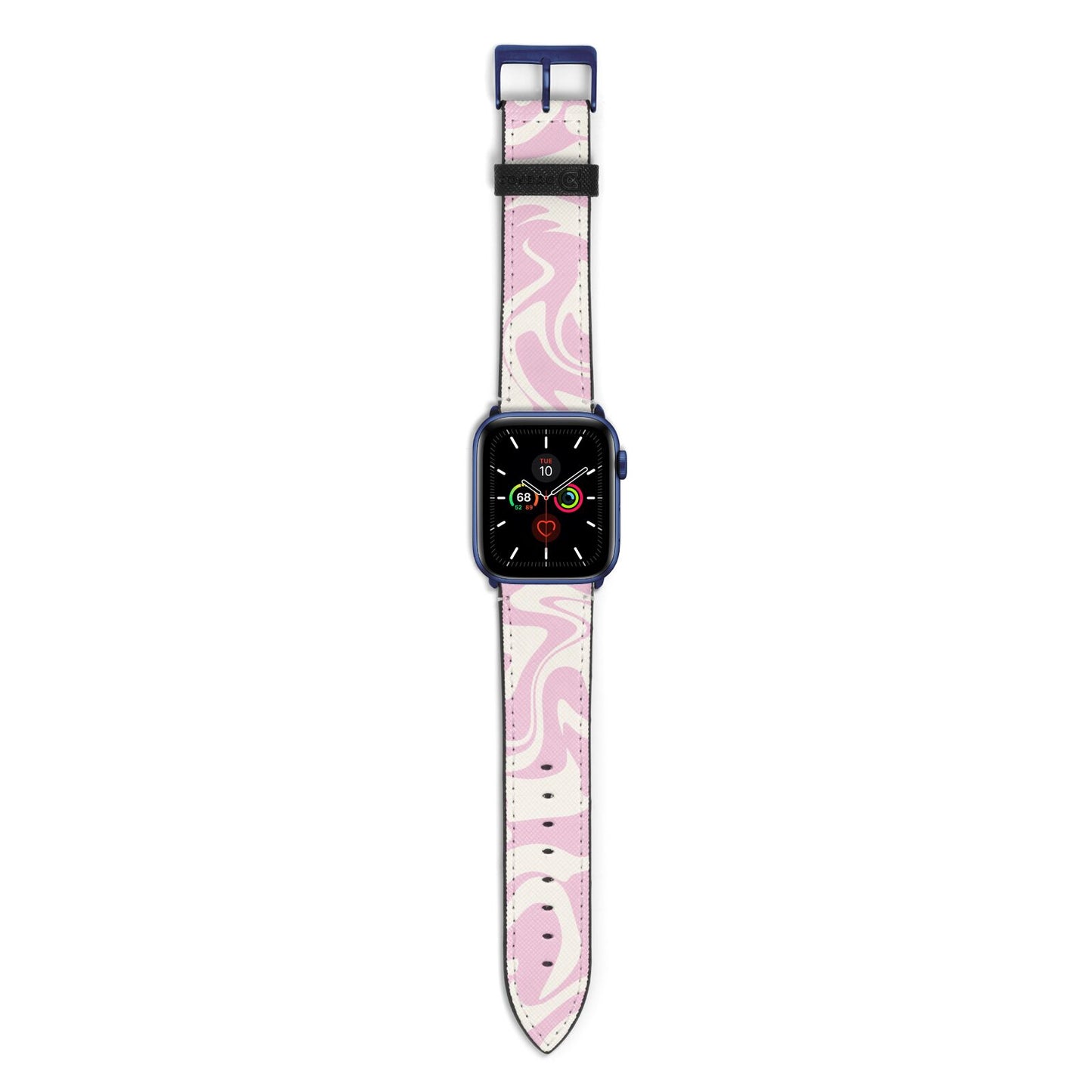 Hippy Swirl Apple Watch Strap with Blue Hardware