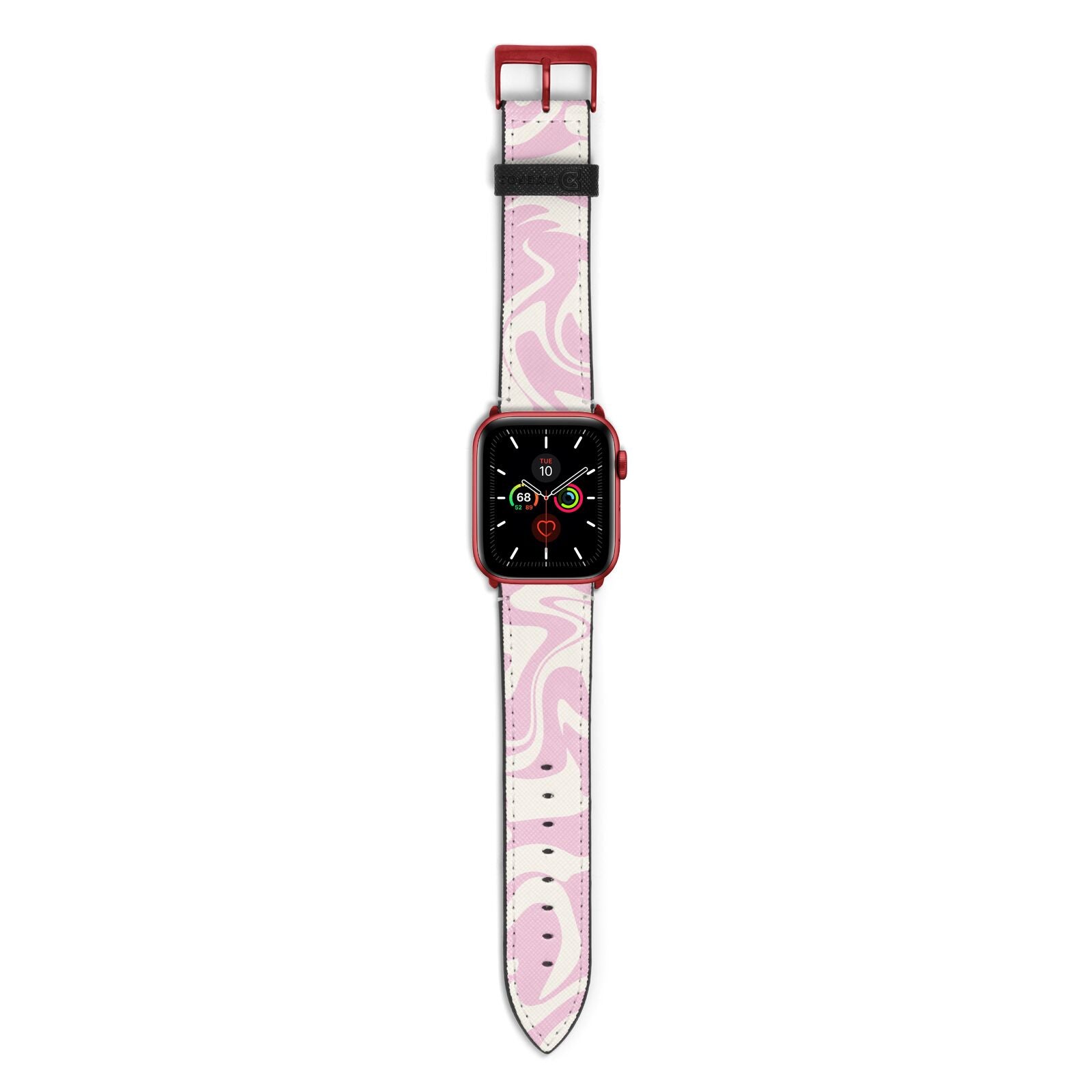 Hippy Swirl Apple Watch Strap with Red Hardware