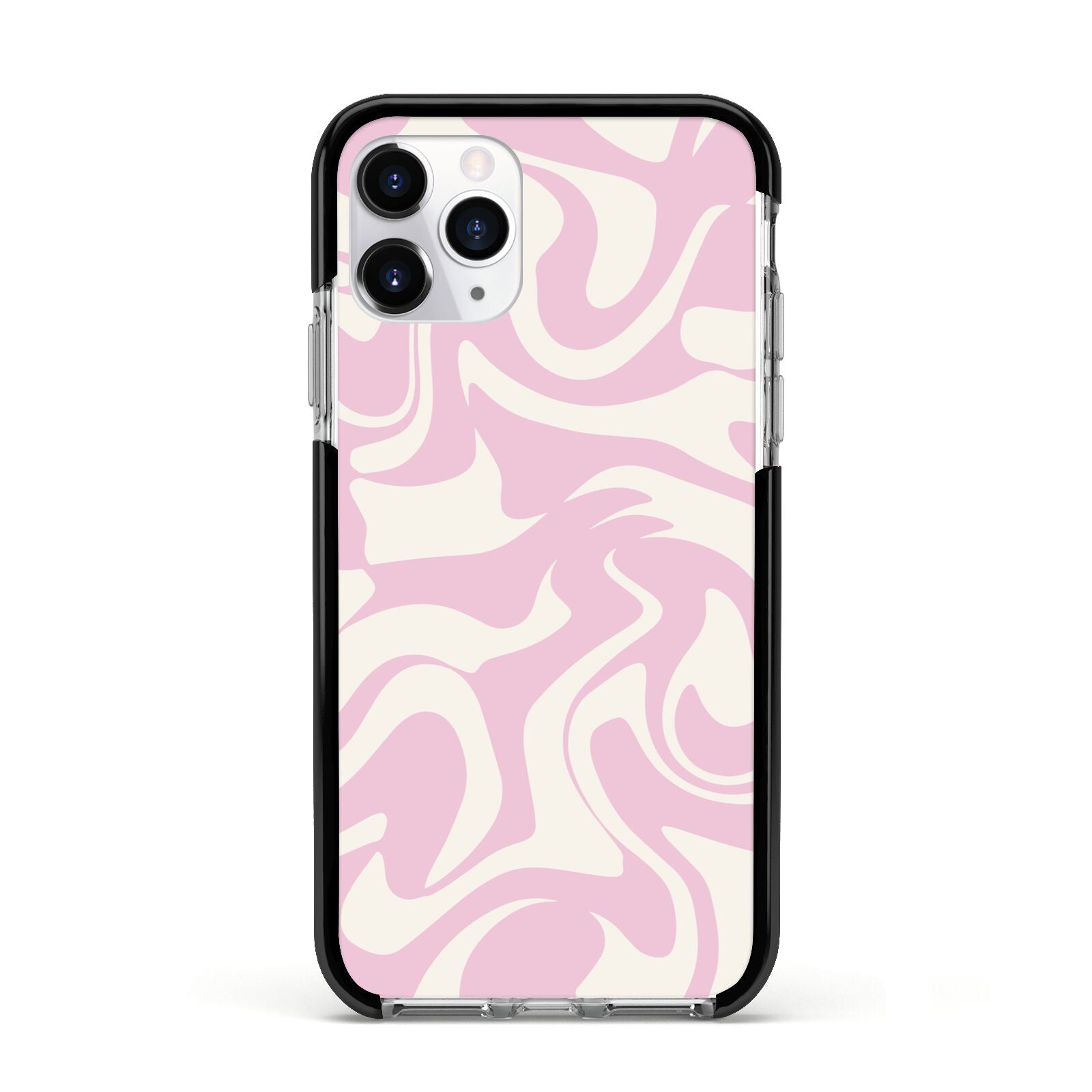 Hippy Swirl Apple iPhone 11 Pro in Silver with Black Impact Case