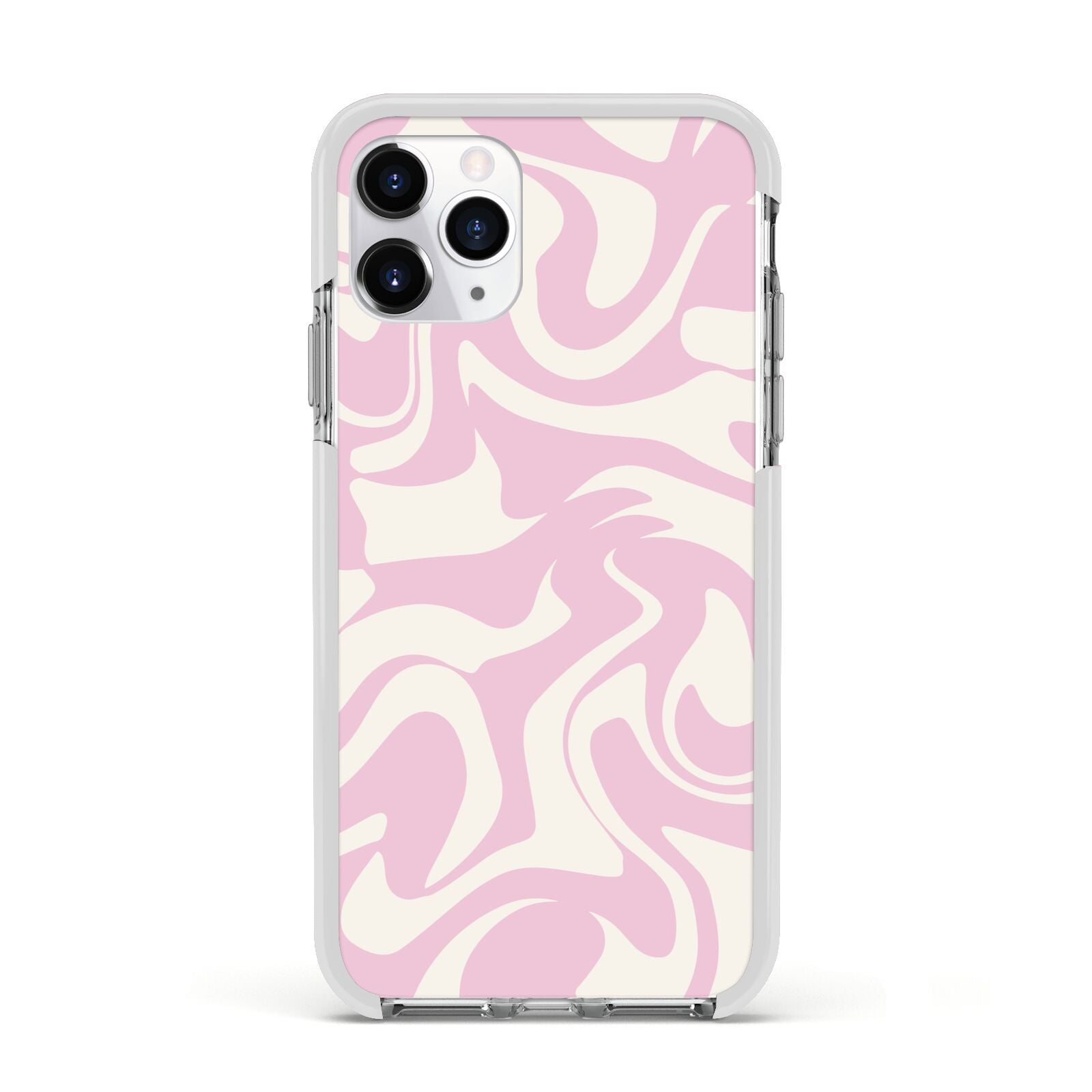 Hippy Swirl Apple iPhone 11 Pro in Silver with White Impact Case