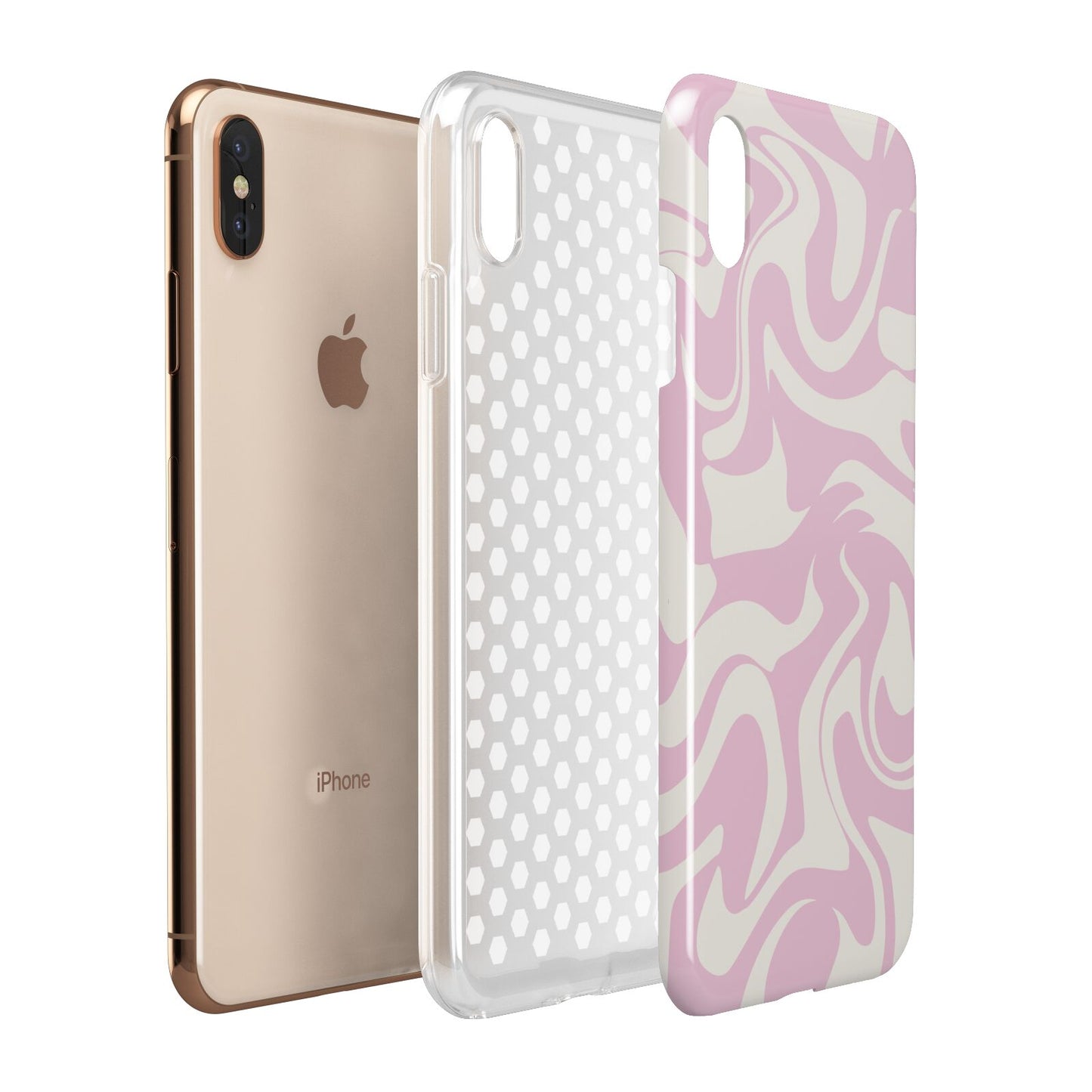 Hippy Swirl Apple iPhone Xs Max 3D Tough Case Expanded View