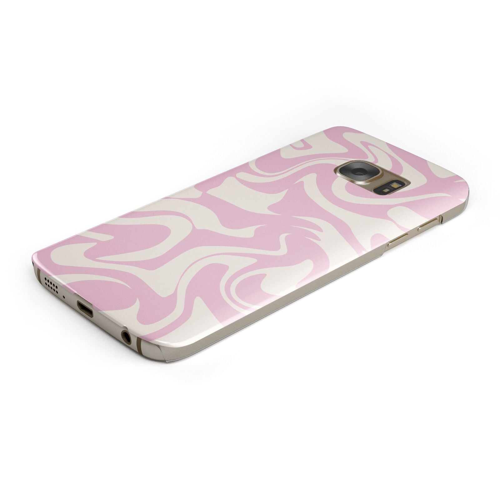 Hippy Swirl Protective Samsung Galaxy Case Angled Image