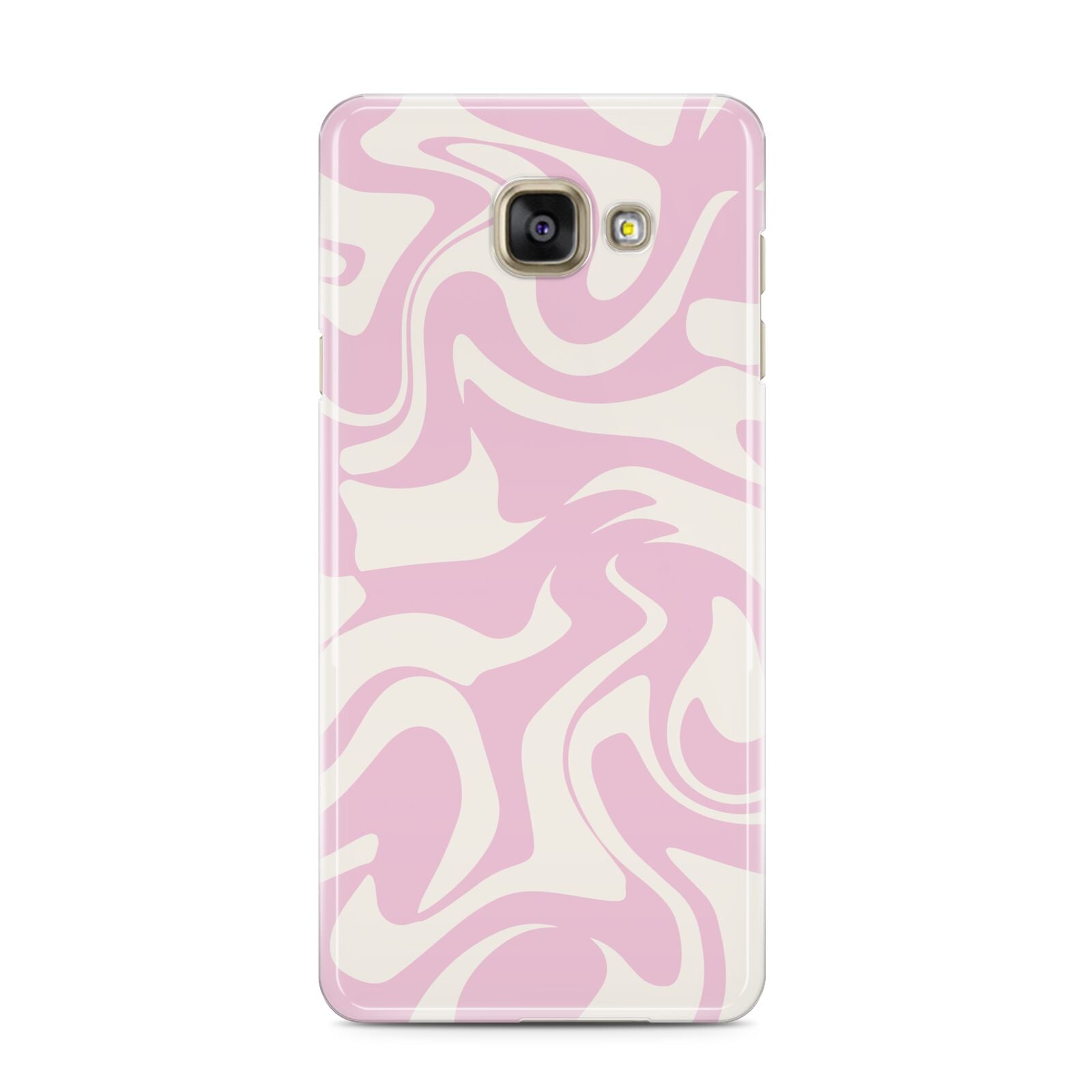 Hippy Swirl Samsung Galaxy A3 2016 Case on gold phone