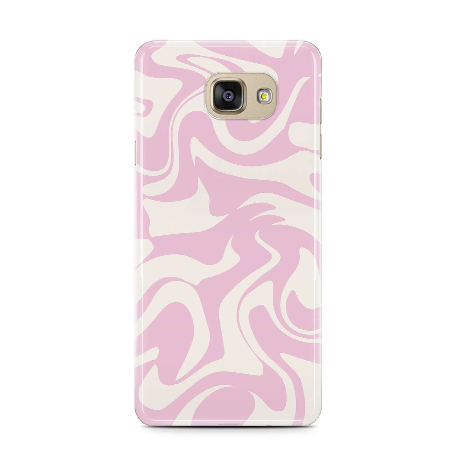 Hippy Swirl Samsung Galaxy A7 2016 Case on gold phone