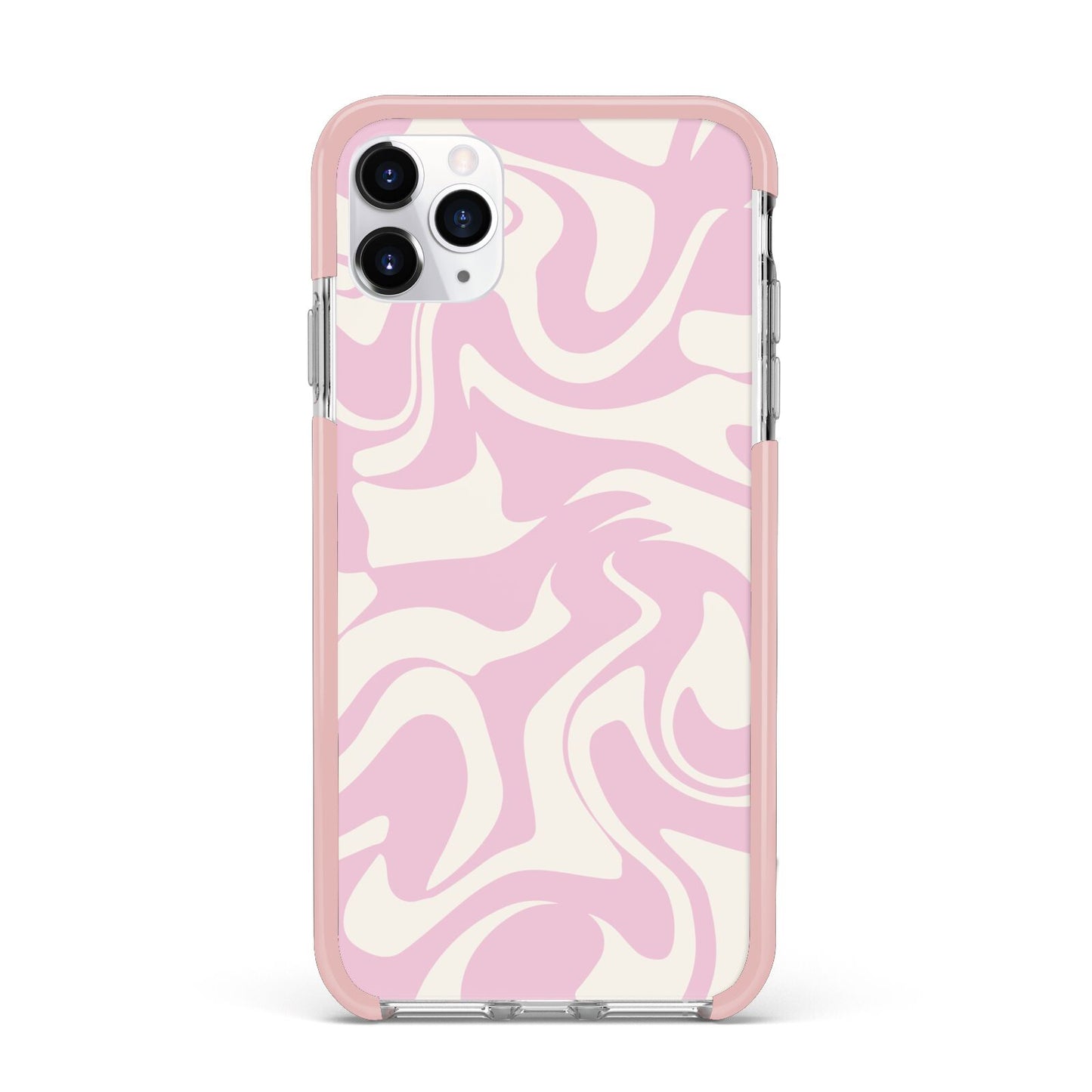 Hippy Swirl iPhone 11 Pro Max Impact Pink Edge Case