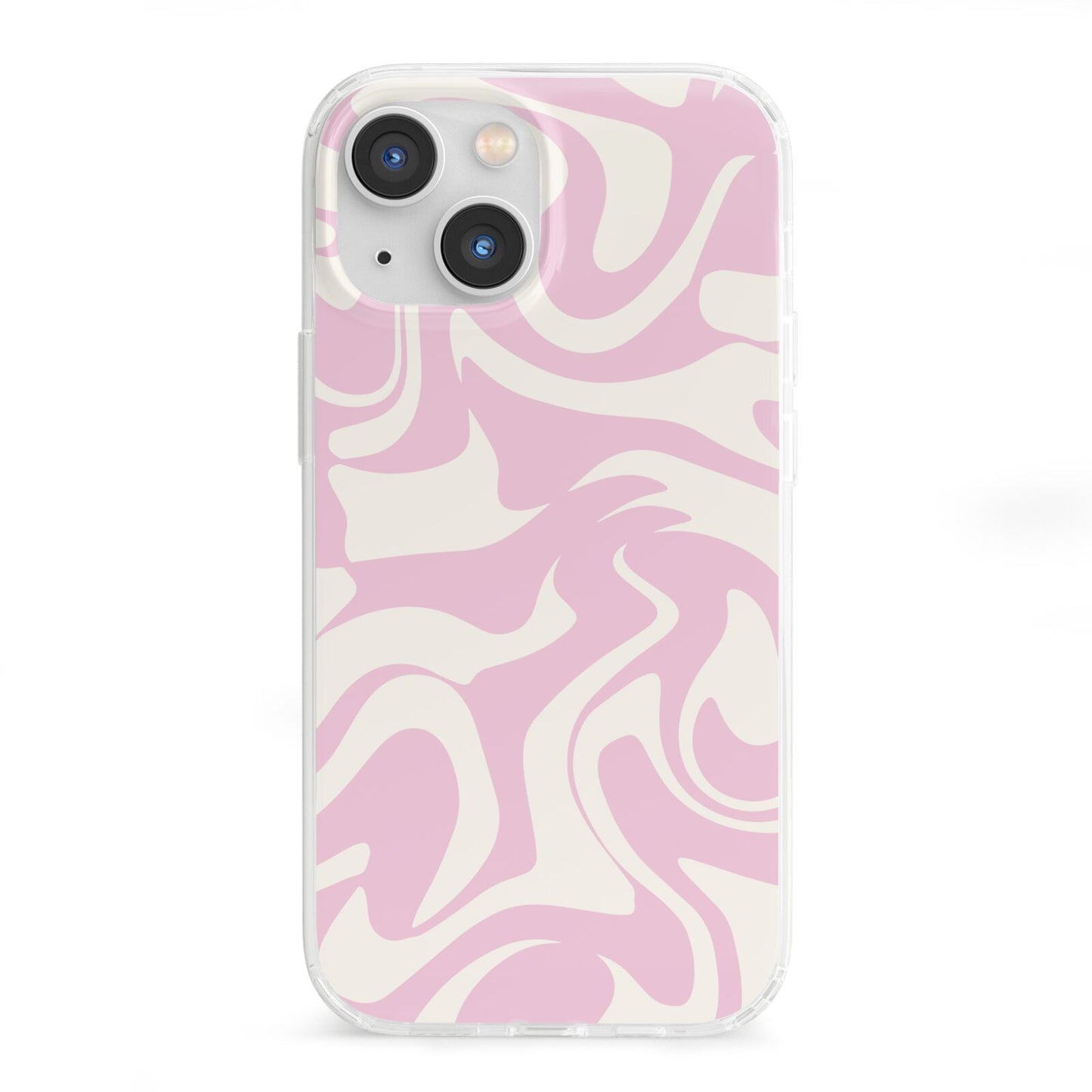 Hippy Swirl iPhone 13 Mini Clear Bumper Case