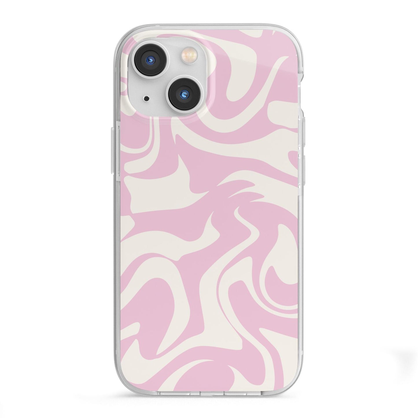 Hippy Swirl iPhone 13 Mini TPU Impact Case with White Edges