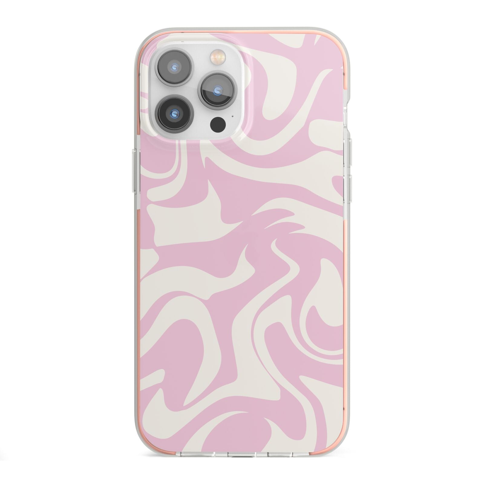 Hippy Swirl iPhone 13 Pro Max TPU Impact Case with Pink Edges