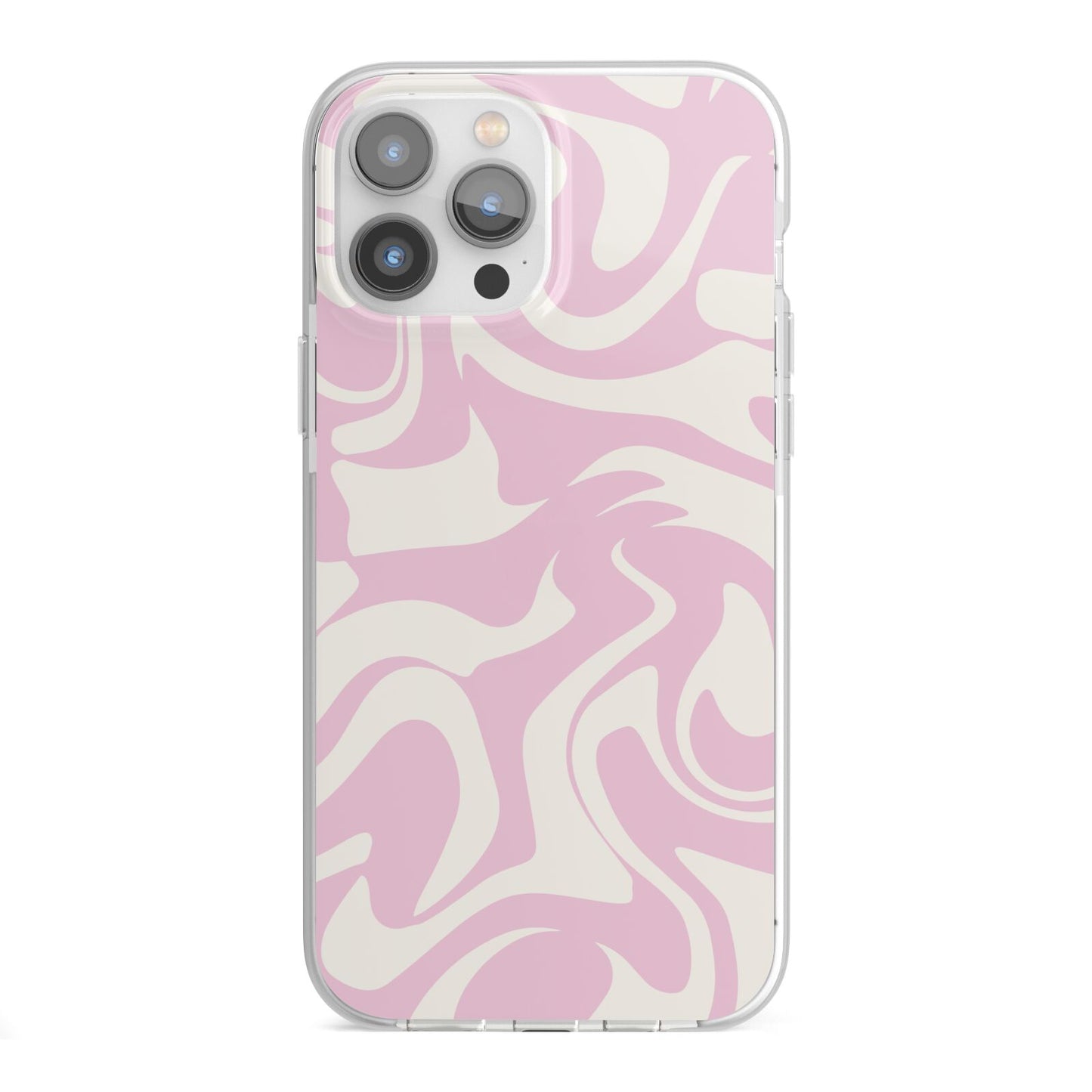 Hippy Swirl iPhone 13 Pro Max TPU Impact Case with White Edges