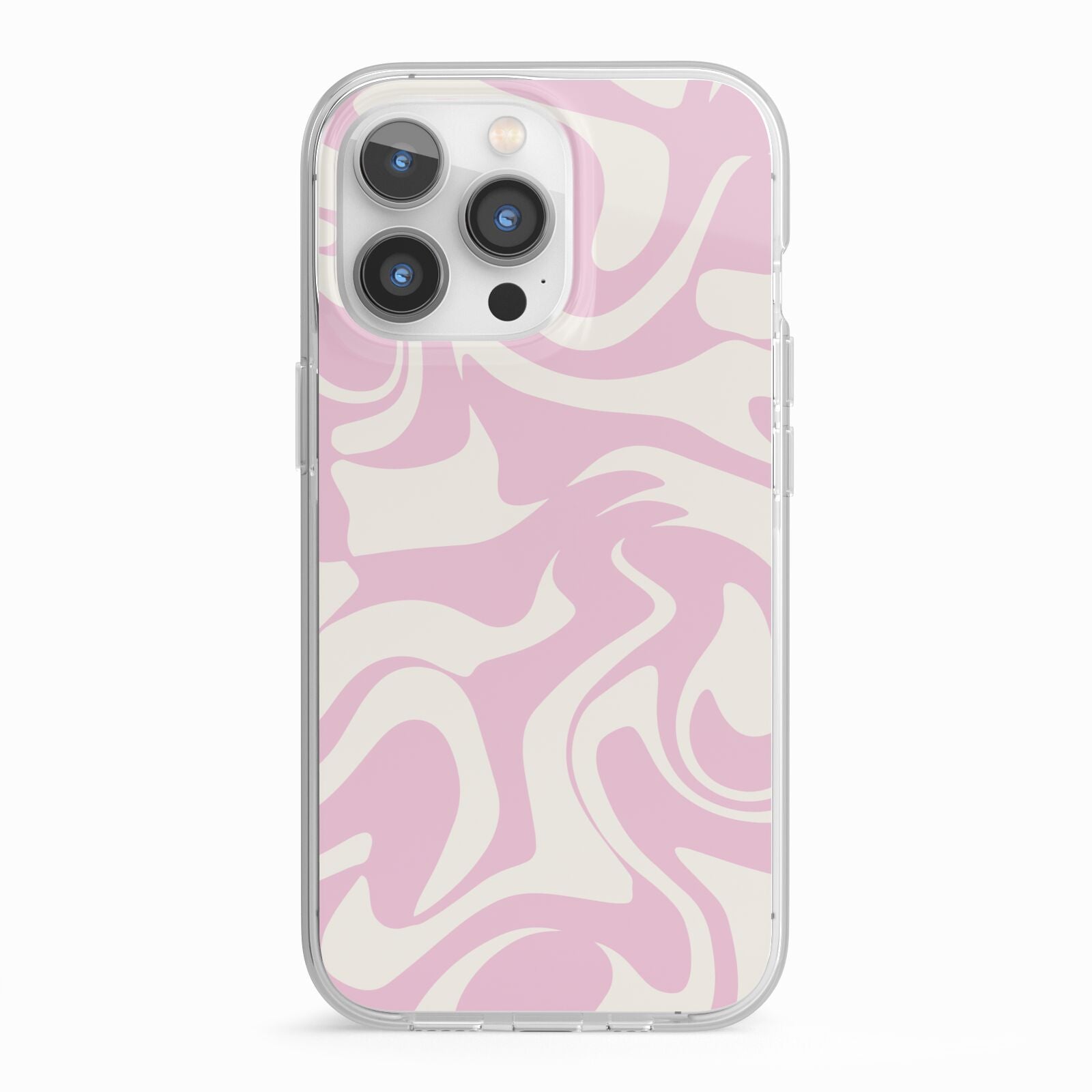 Hippy Swirl iPhone 13 Pro TPU Impact Case with White Edges