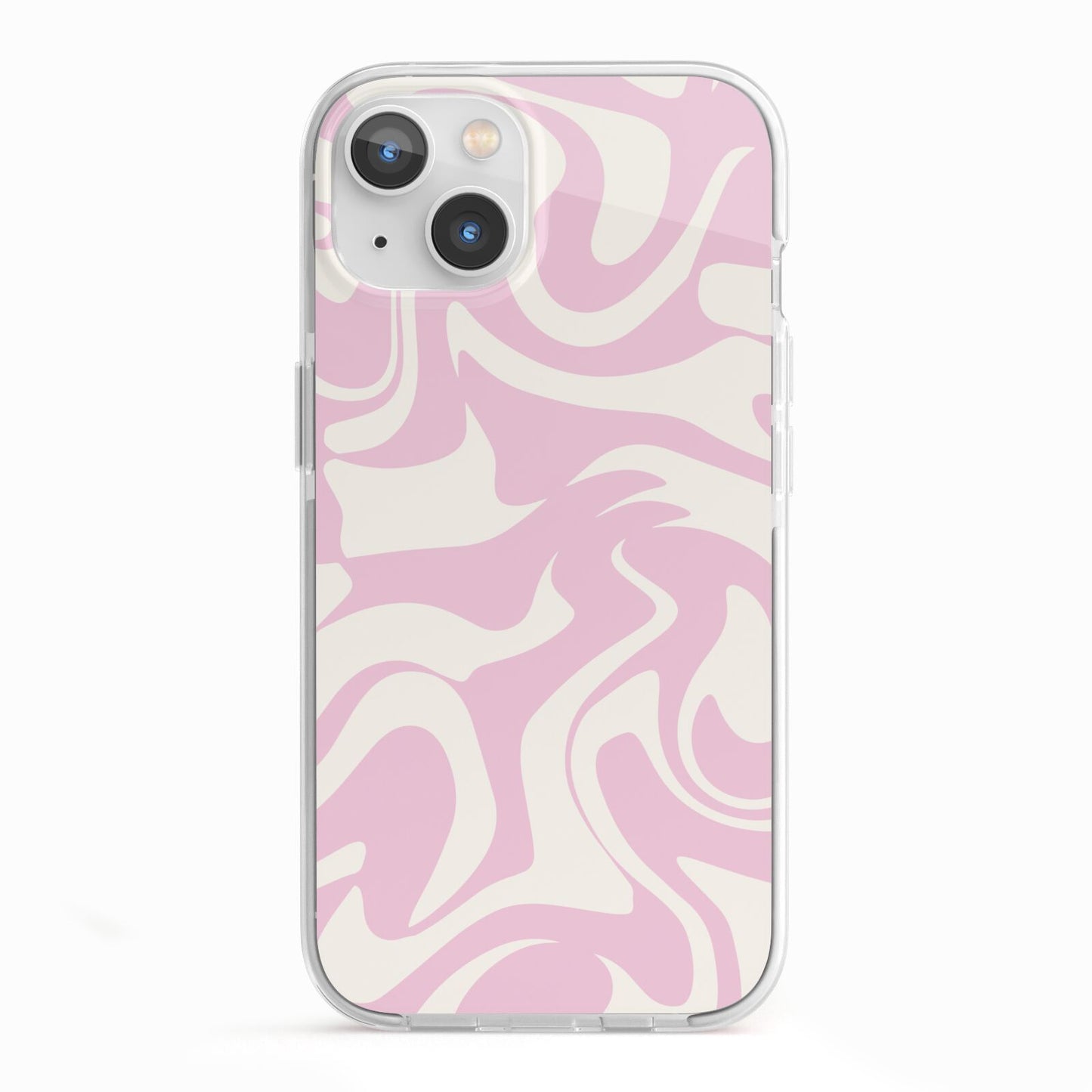 Hippy Swirl iPhone 13 TPU Impact Case with White Edges