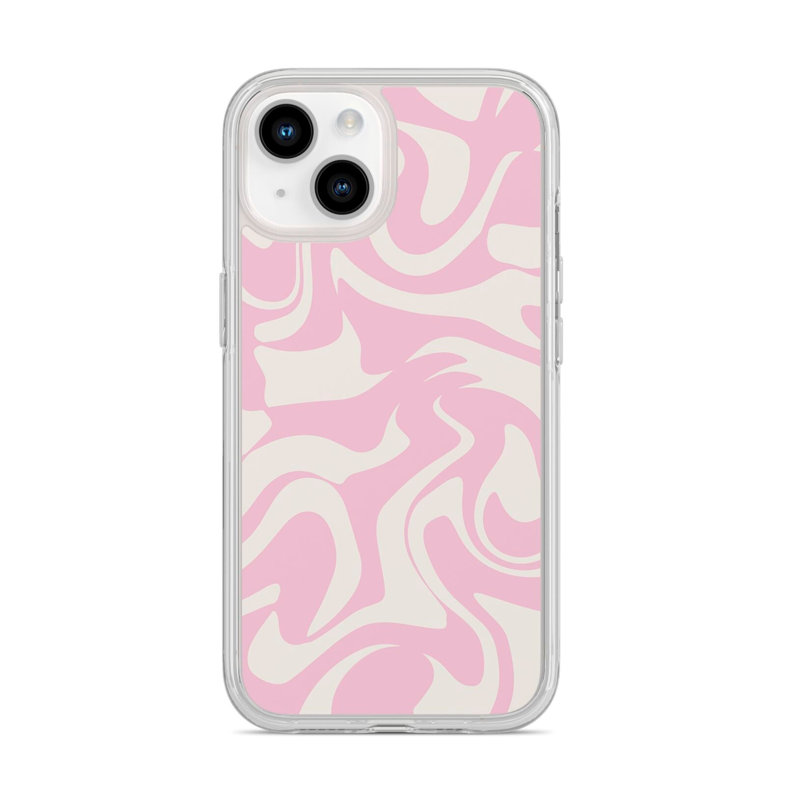 Hippy Swirl iPhone 14 Clear Tough Case Starlight