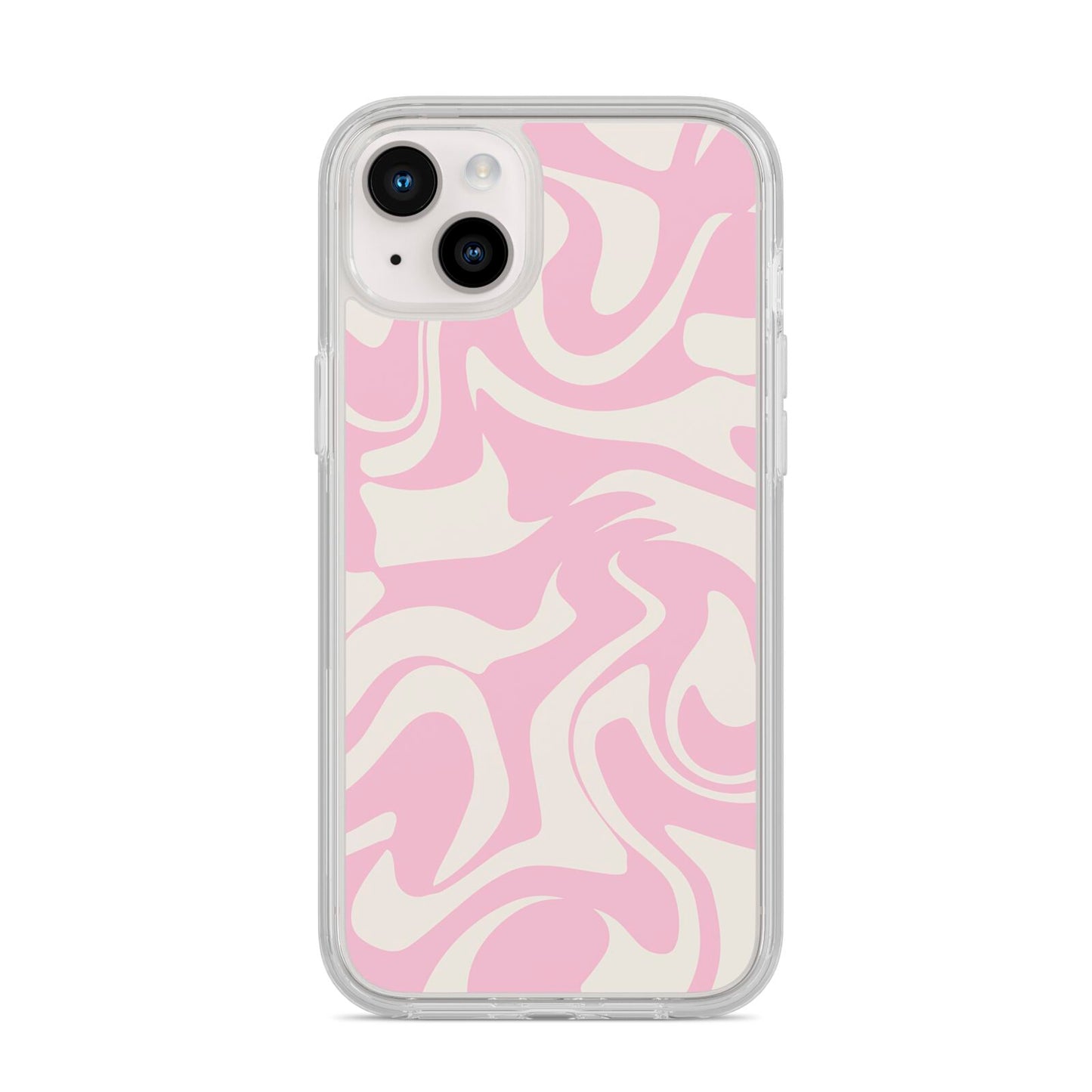 Hippy Swirl iPhone 14 Plus Clear Tough Case Starlight