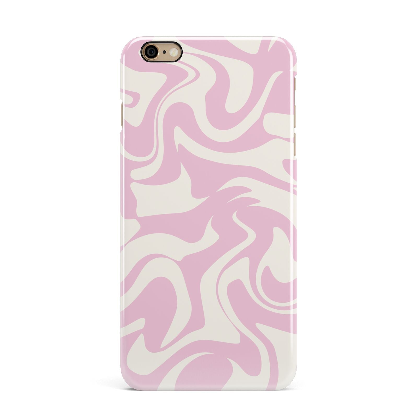 Hippy Swirl iPhone 6 Plus 3D Snap Case on Gold Phone