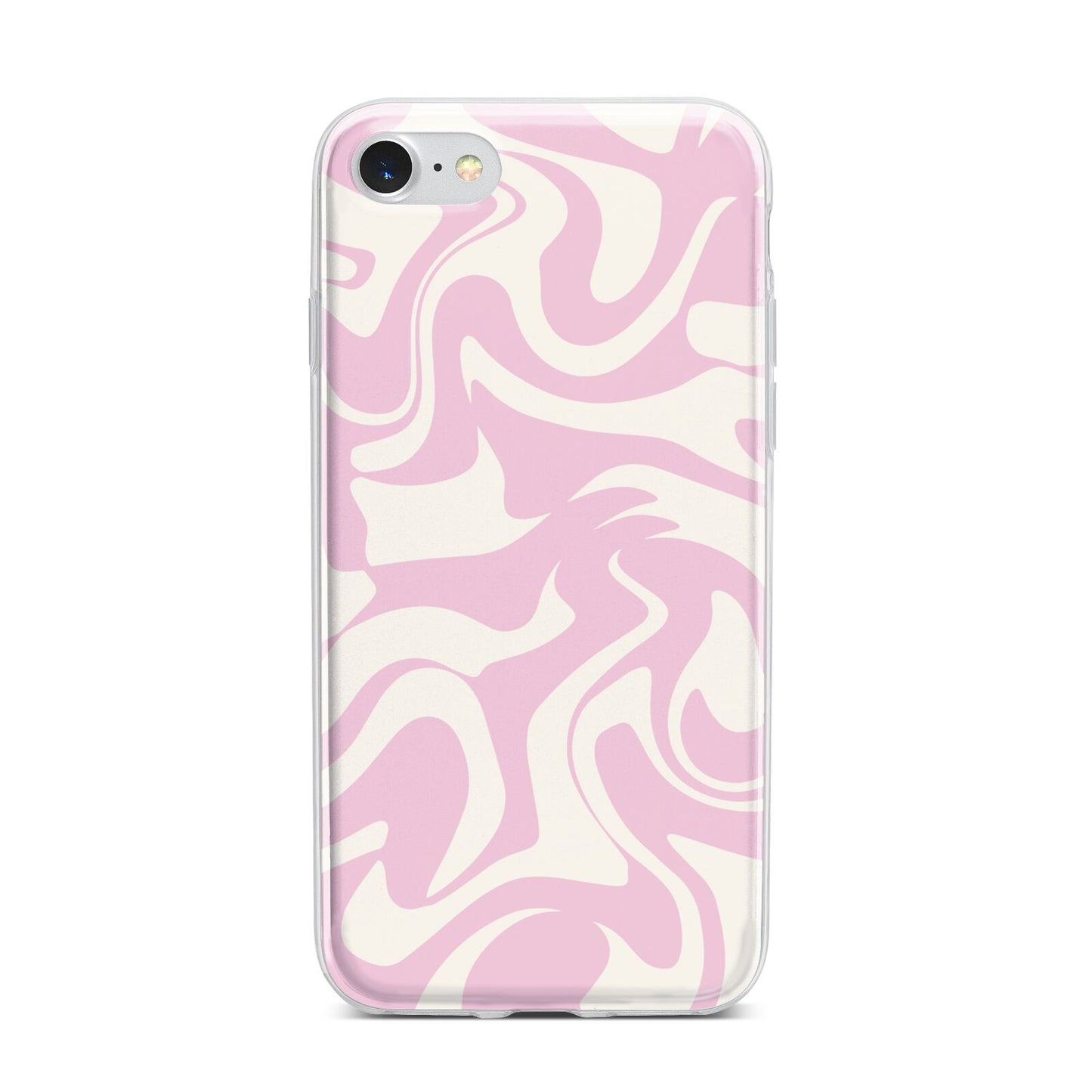 Hippy Swirl iPhone 7 Bumper Case on Silver iPhone