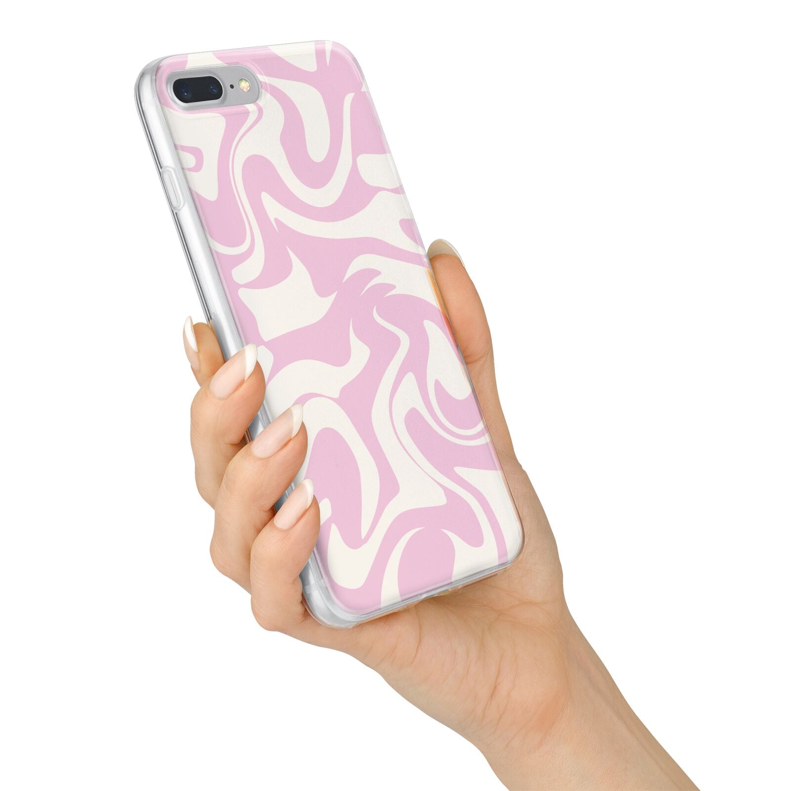 Hippy Swirl iPhone 7 Plus Bumper Case on Silver iPhone Alternative Image