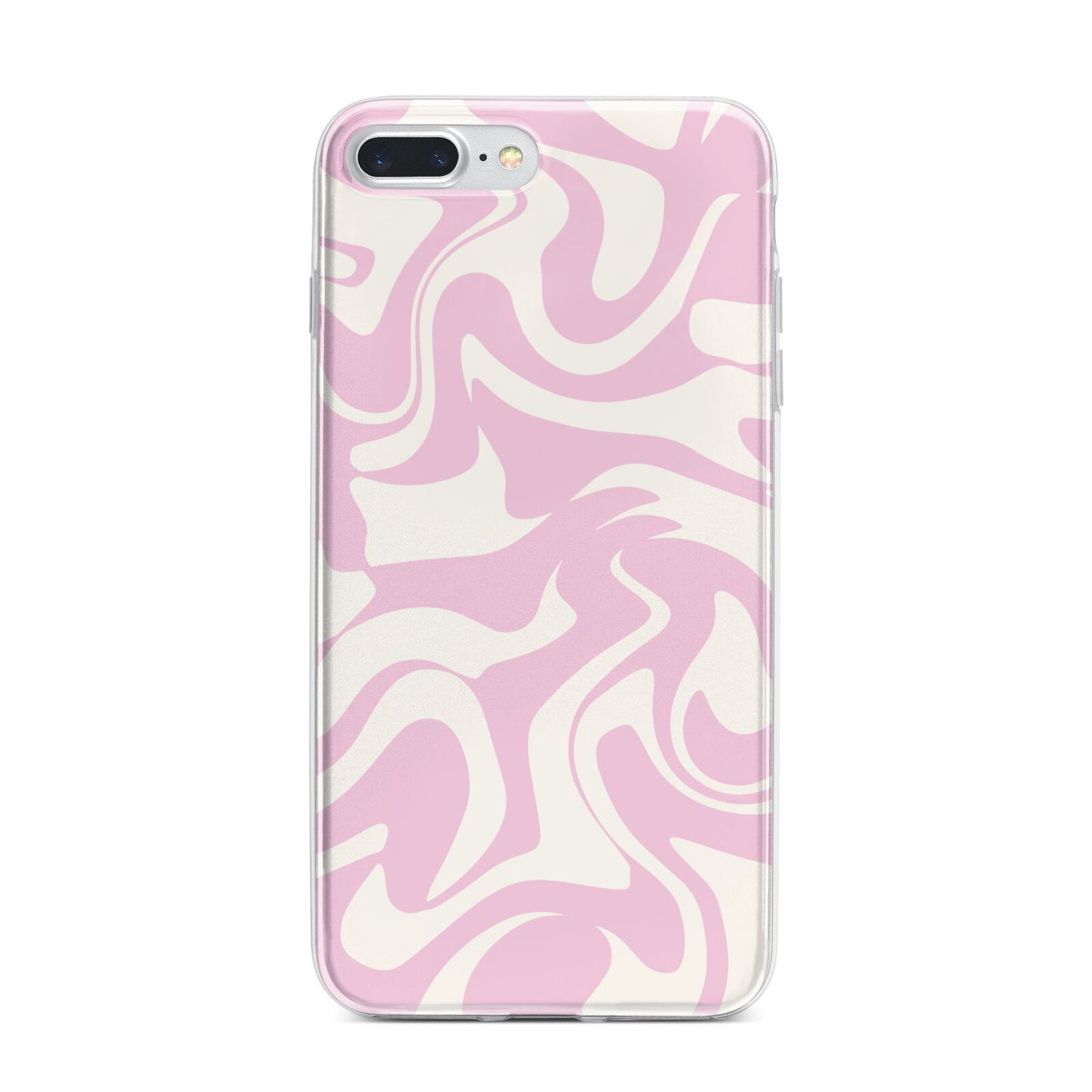 Hippy Swirl iPhone 7 Plus Bumper Case on Silver iPhone