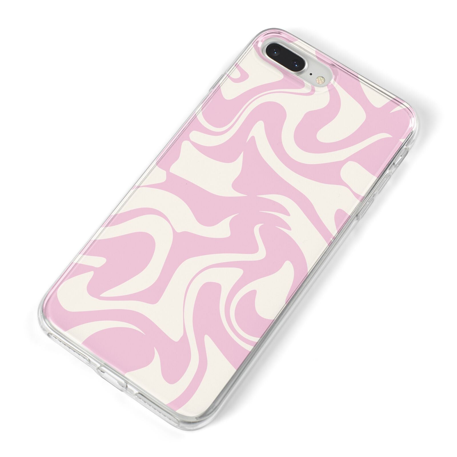 Hippy Swirl iPhone 8 Plus Bumper Case on Silver iPhone Alternative Image