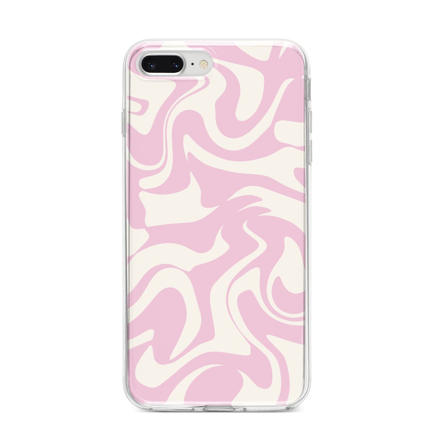 Hippy Swirl iPhone 8 Plus Bumper Case on Silver iPhone