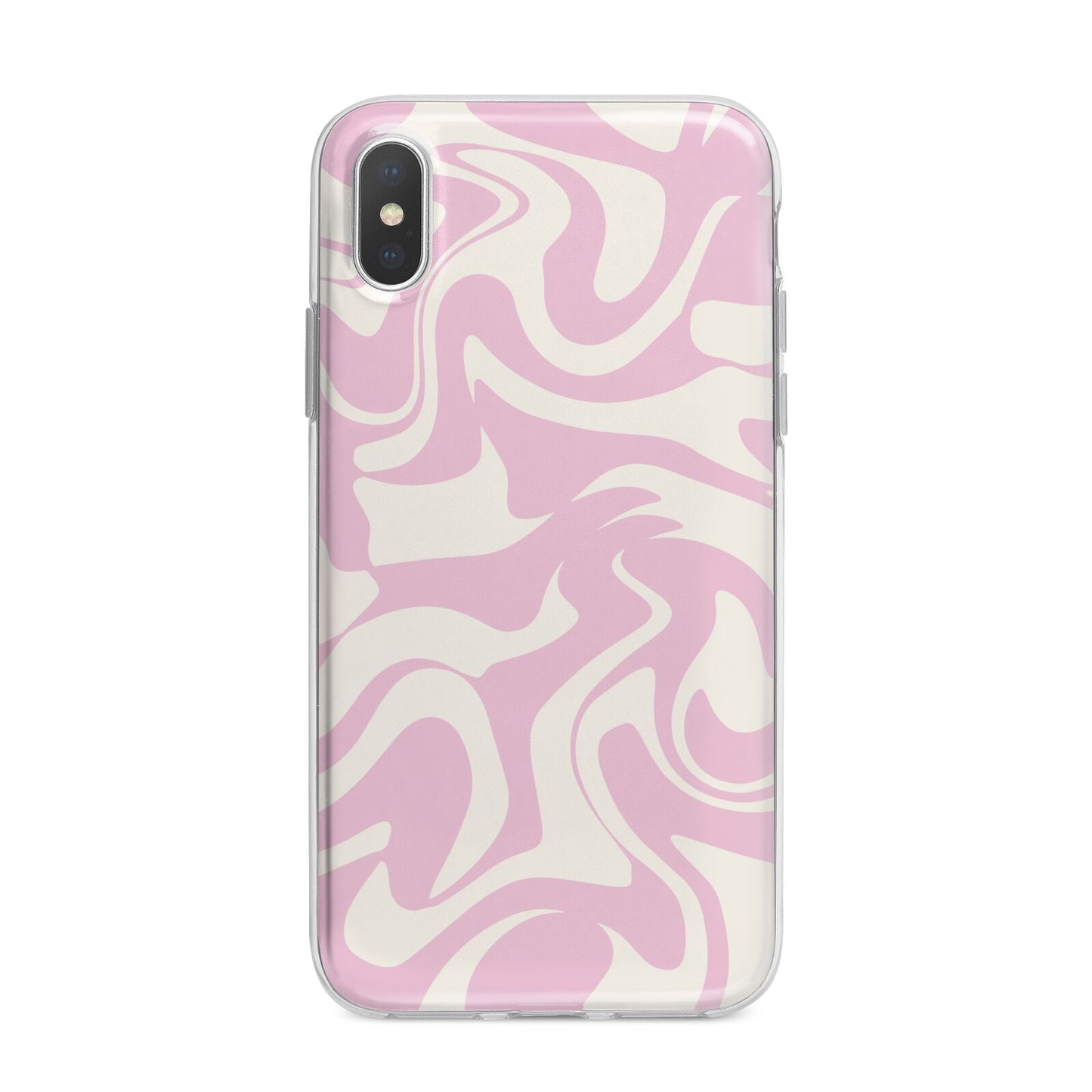 Hippy Swirl iPhone X Bumper Case on Silver iPhone Alternative Image 1