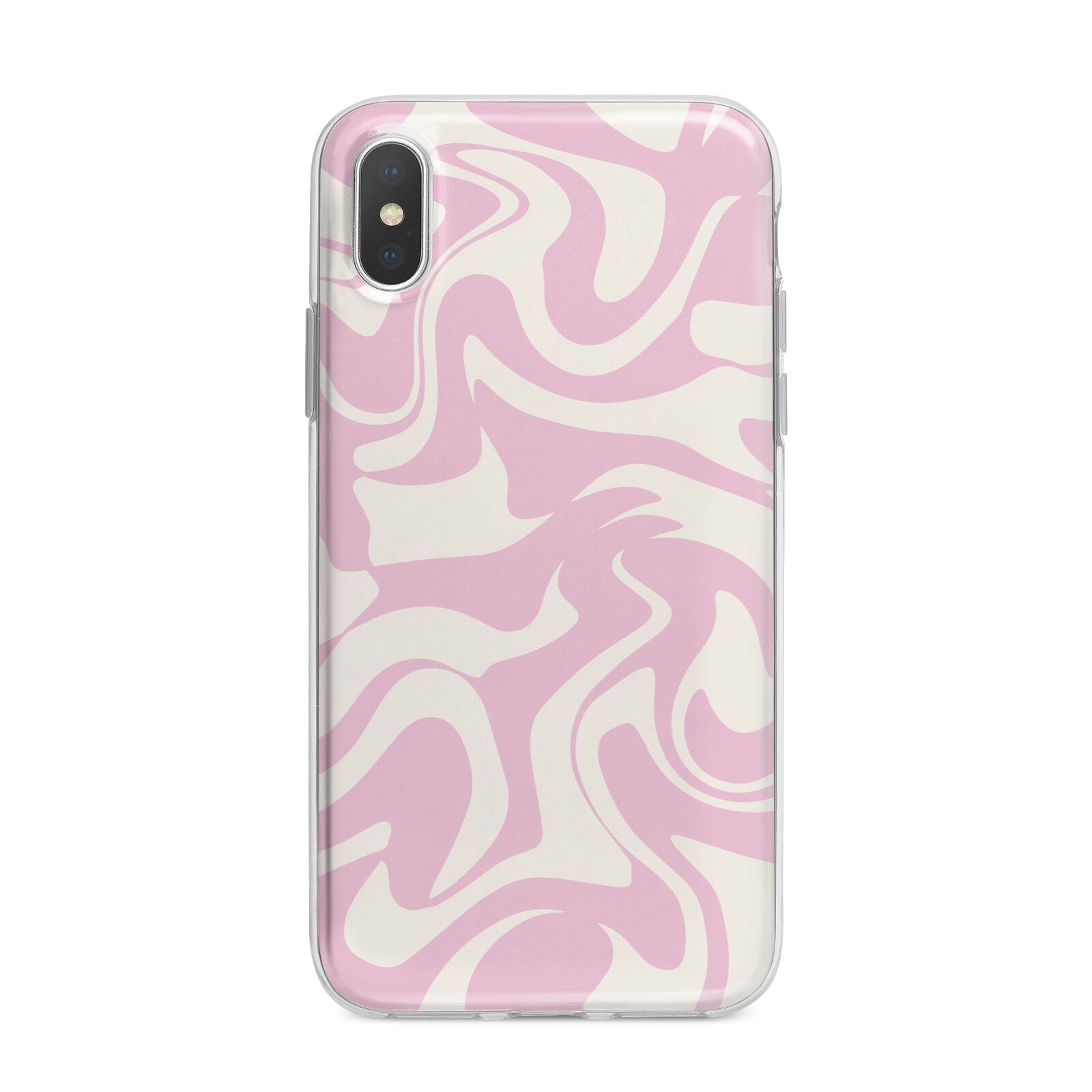 Hippy Swirl iPhone X Bumper Case on Silver iPhone Alternative Image 1